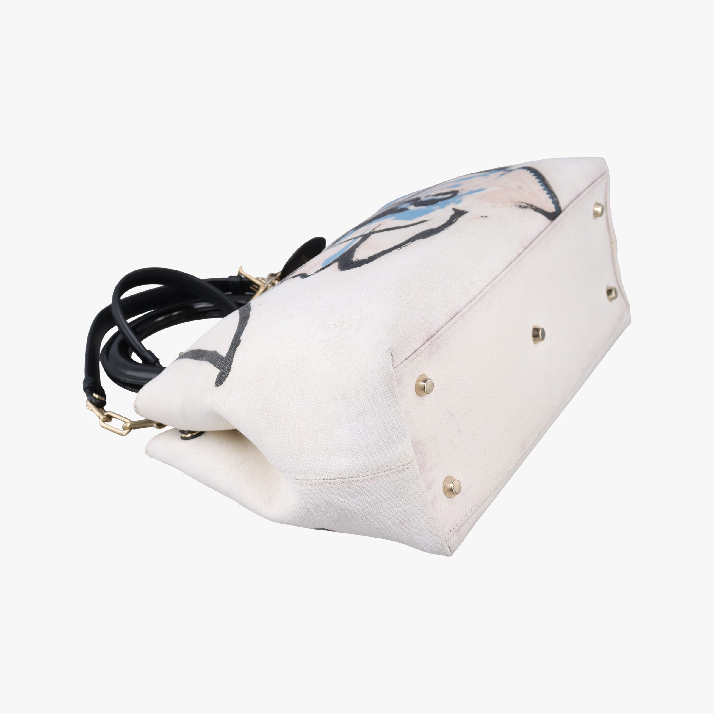 Secondhand Christian Dior Diorissimo White×multicolor Canvas  handbag | stylenewstar