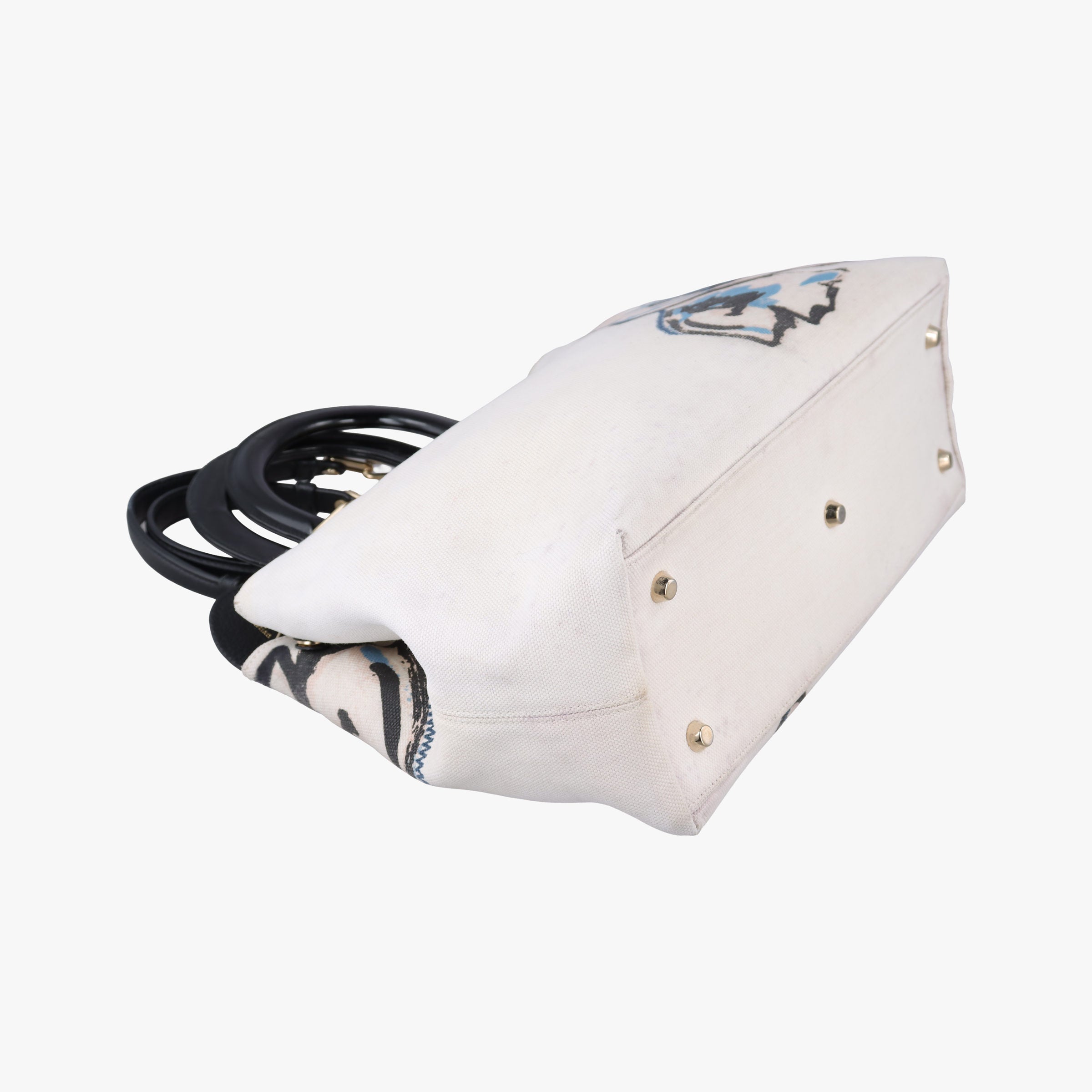 Secondhand Christian Dior Diorissimo White×multicolor Canvas  handbag | stylenewstar