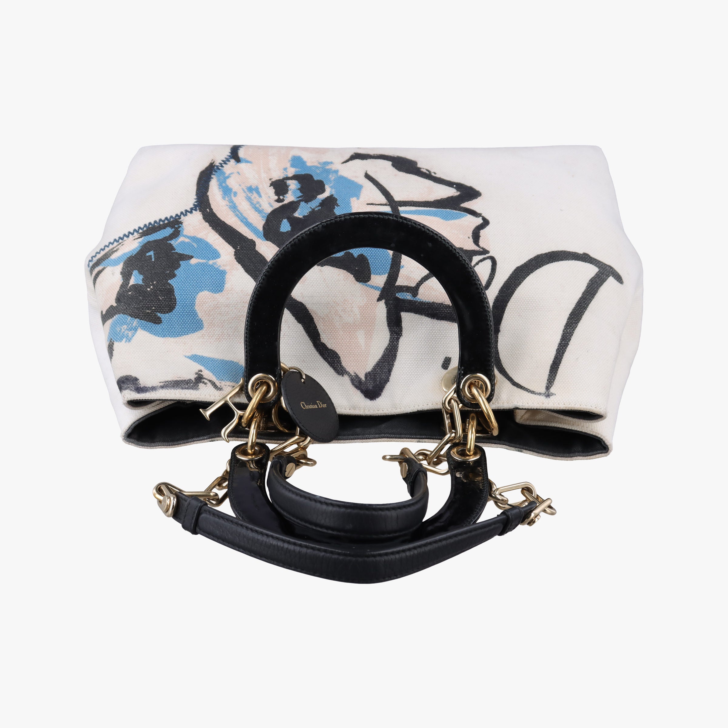 Secondhand Christian Dior Diorissimo White×multicolor Canvas  handbag | stylenewstar