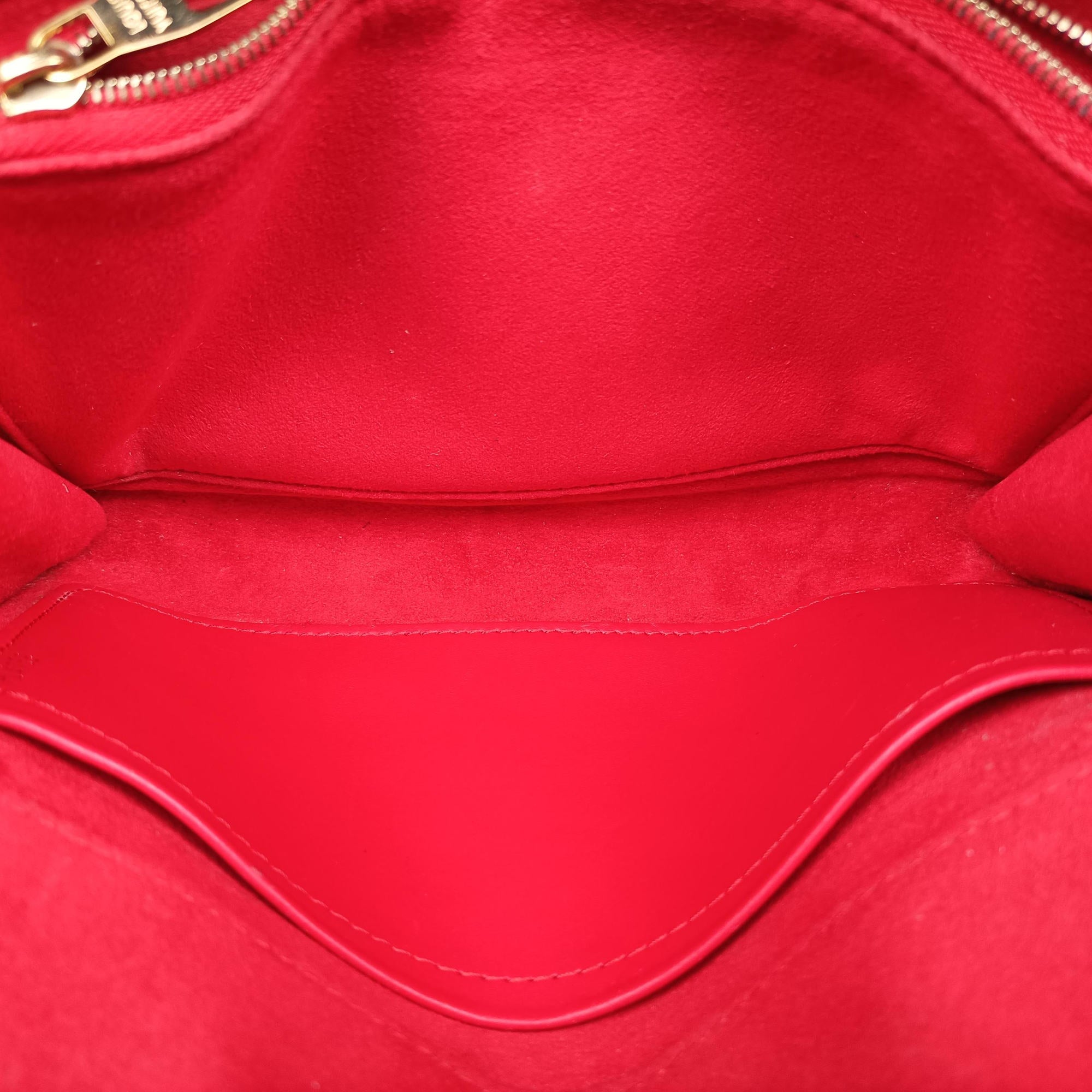 Pre-owned Louis Vuitton Pochette Louise Airy V Red leather m54230 shoulderbag | stylenewstar
