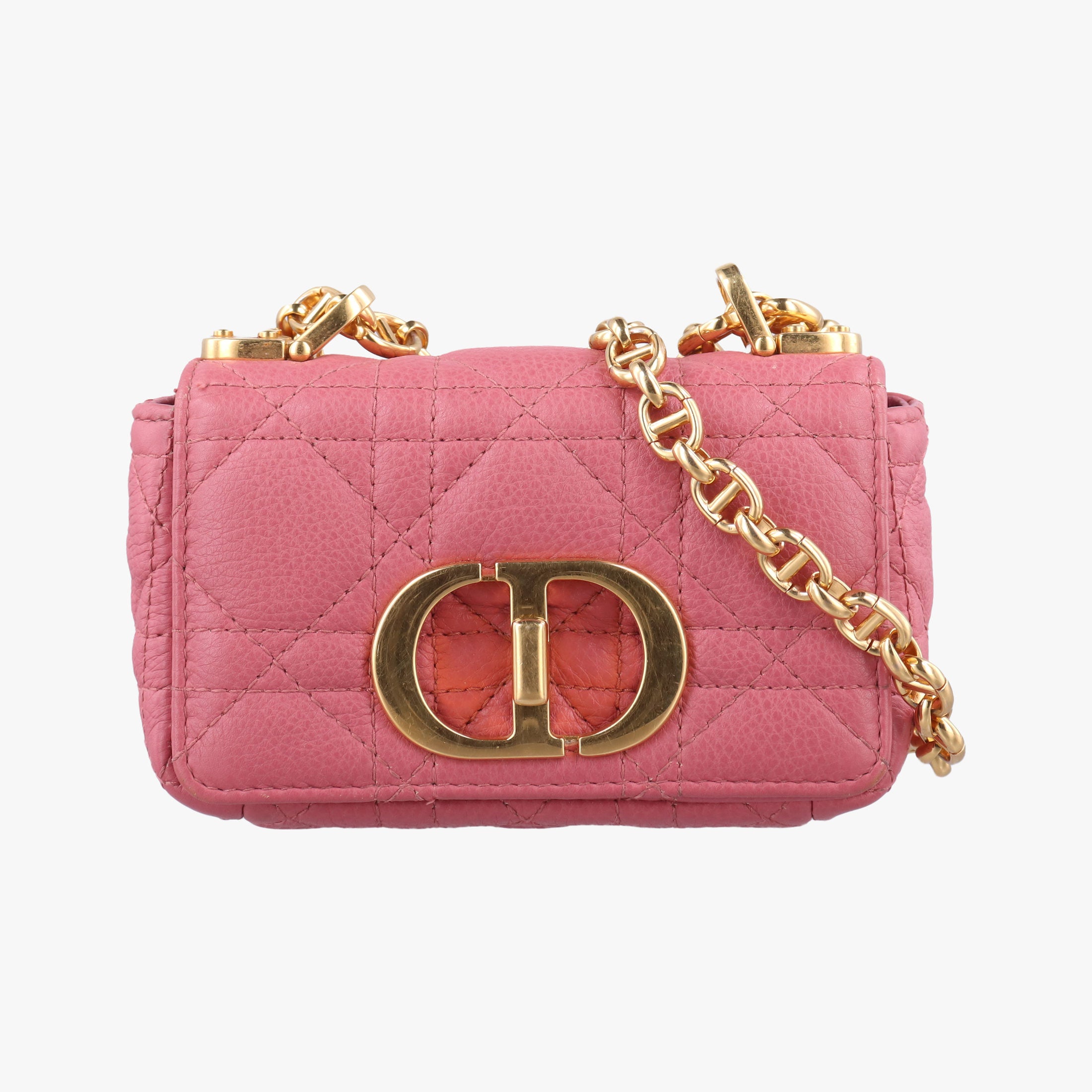 Vintage Christian Dior Caro micro Pink Leather  shoulderbag | stylenewstar