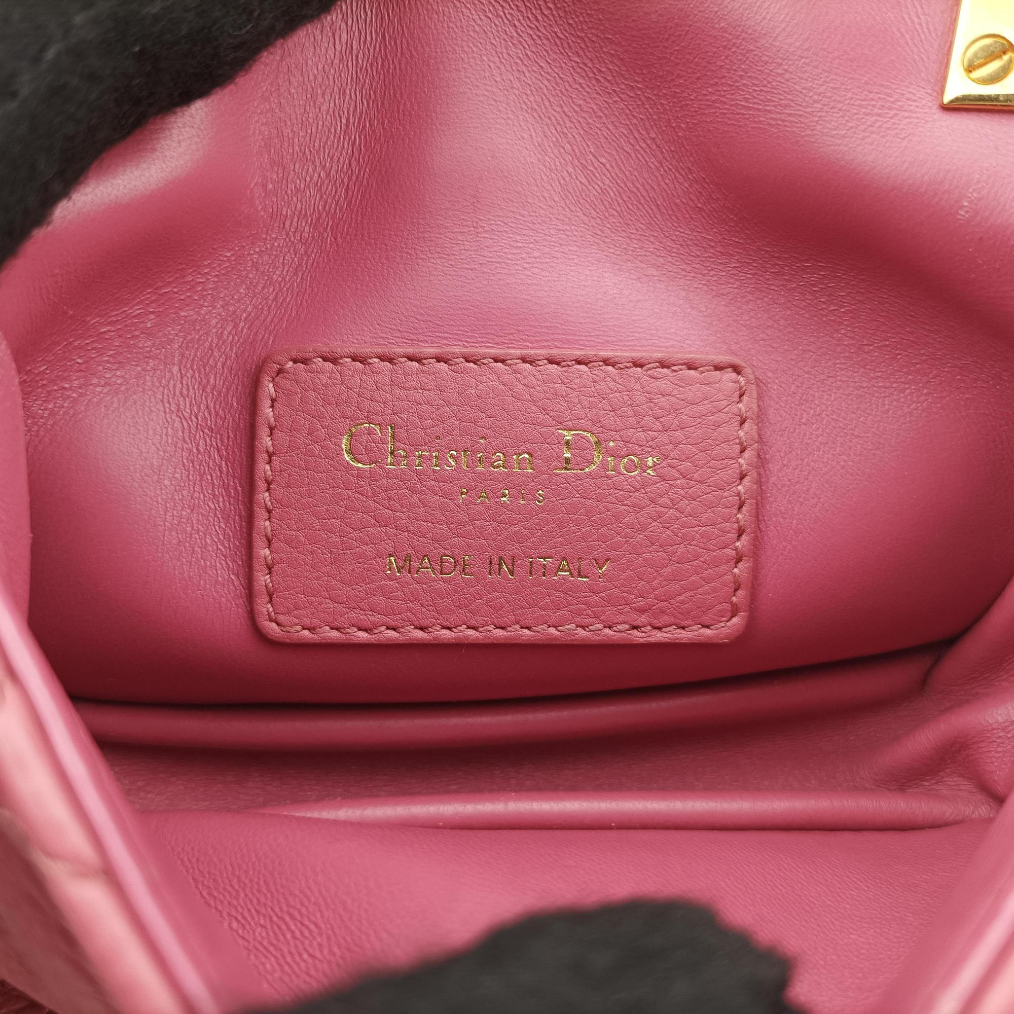 Vintage Christian Dior Caro micro Pink Leather  shoulderbag | stylenewstar