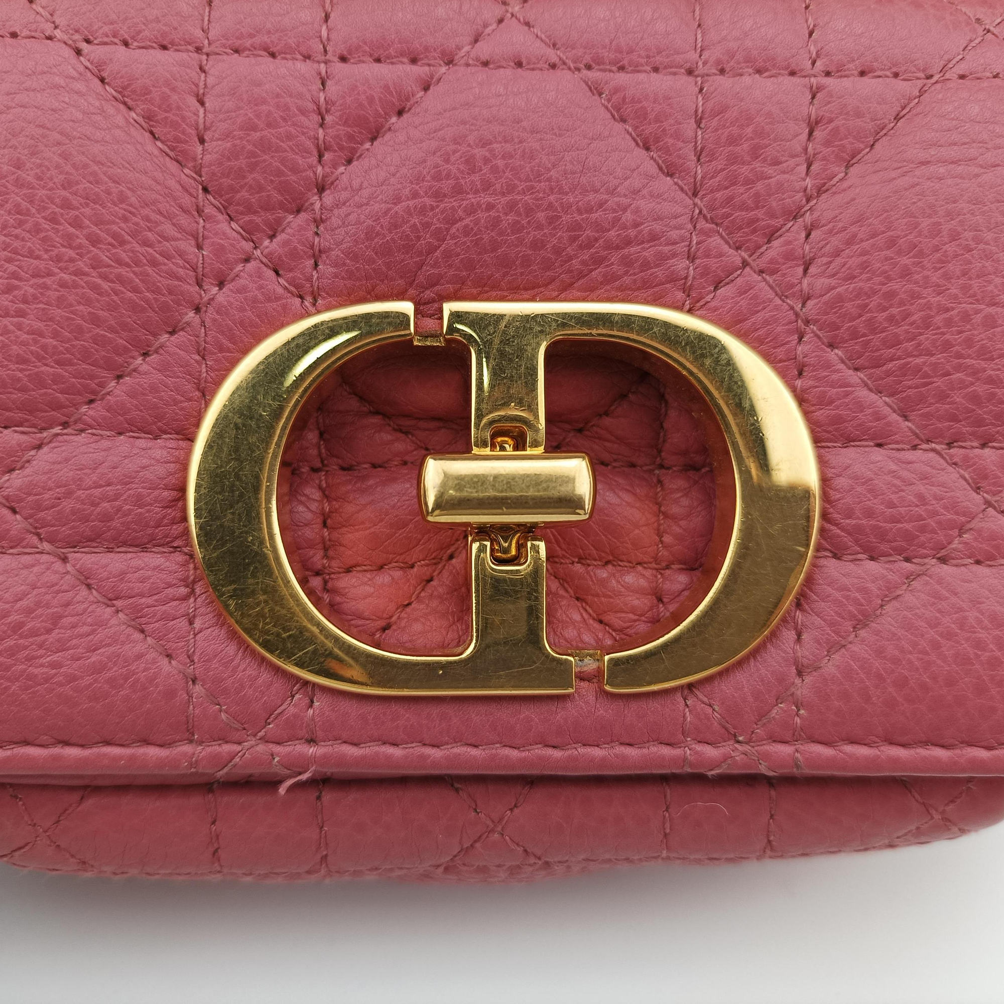 Vintage Christian Dior Caro micro Pink Leather  shoulderbag | stylenewstar