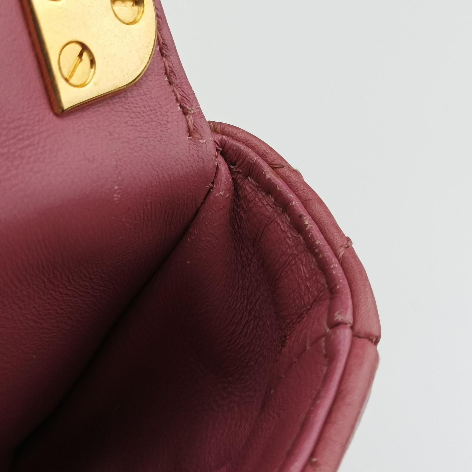 Vintage Christian Dior Caro micro Pink Leather  shoulderbag | stylenewstar