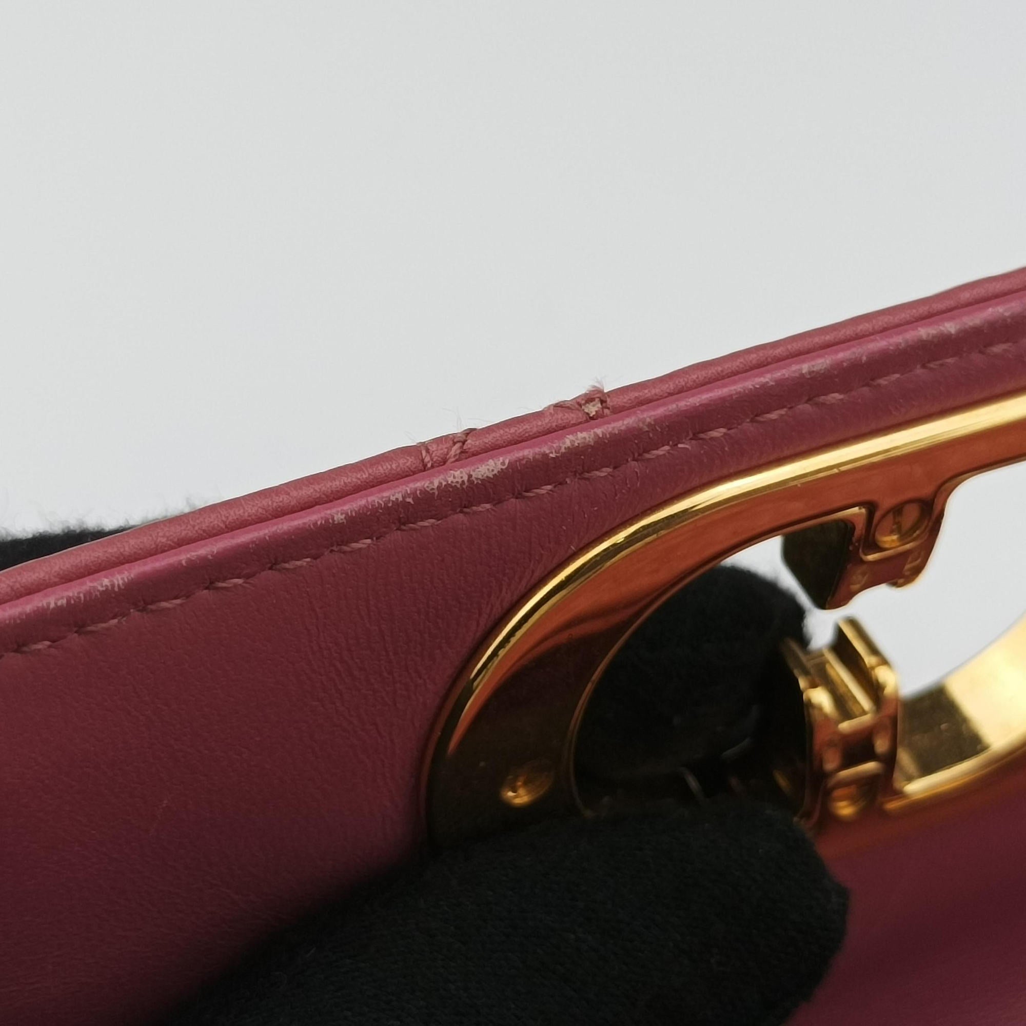 Vintage Christian Dior Caro micro Pink Leather  shoulderbag | stylenewstar