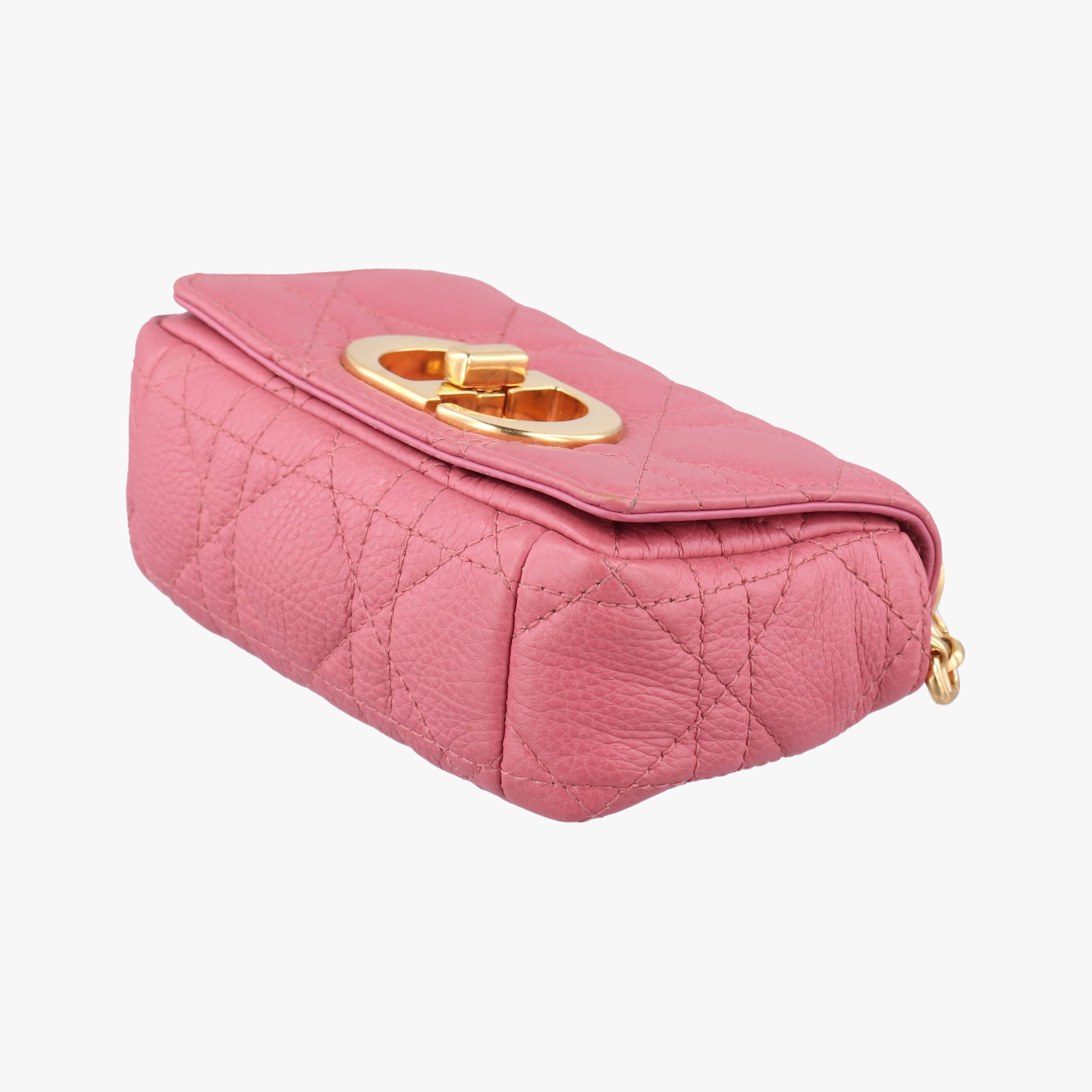 Vintage Christian Dior Caro micro Pink Leather  shoulderbag | stylenewstar