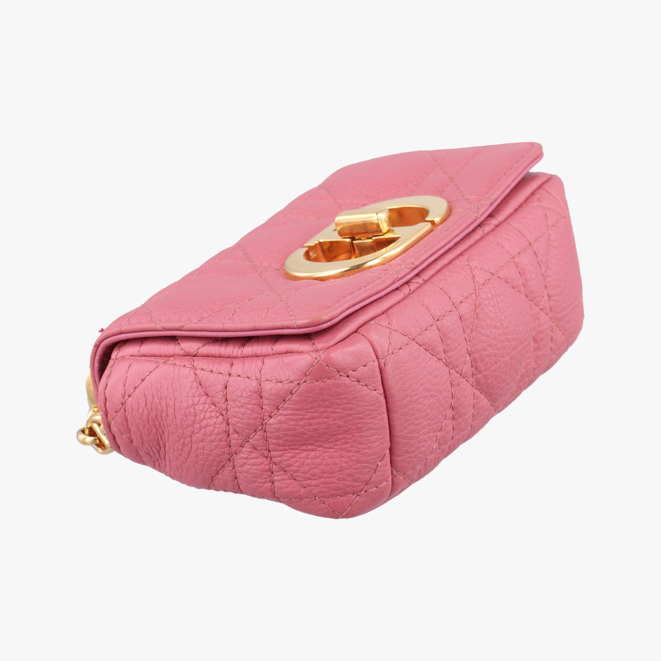 Vintage Christian Dior Caro micro Pink Leather  shoulderbag | stylenewstar
