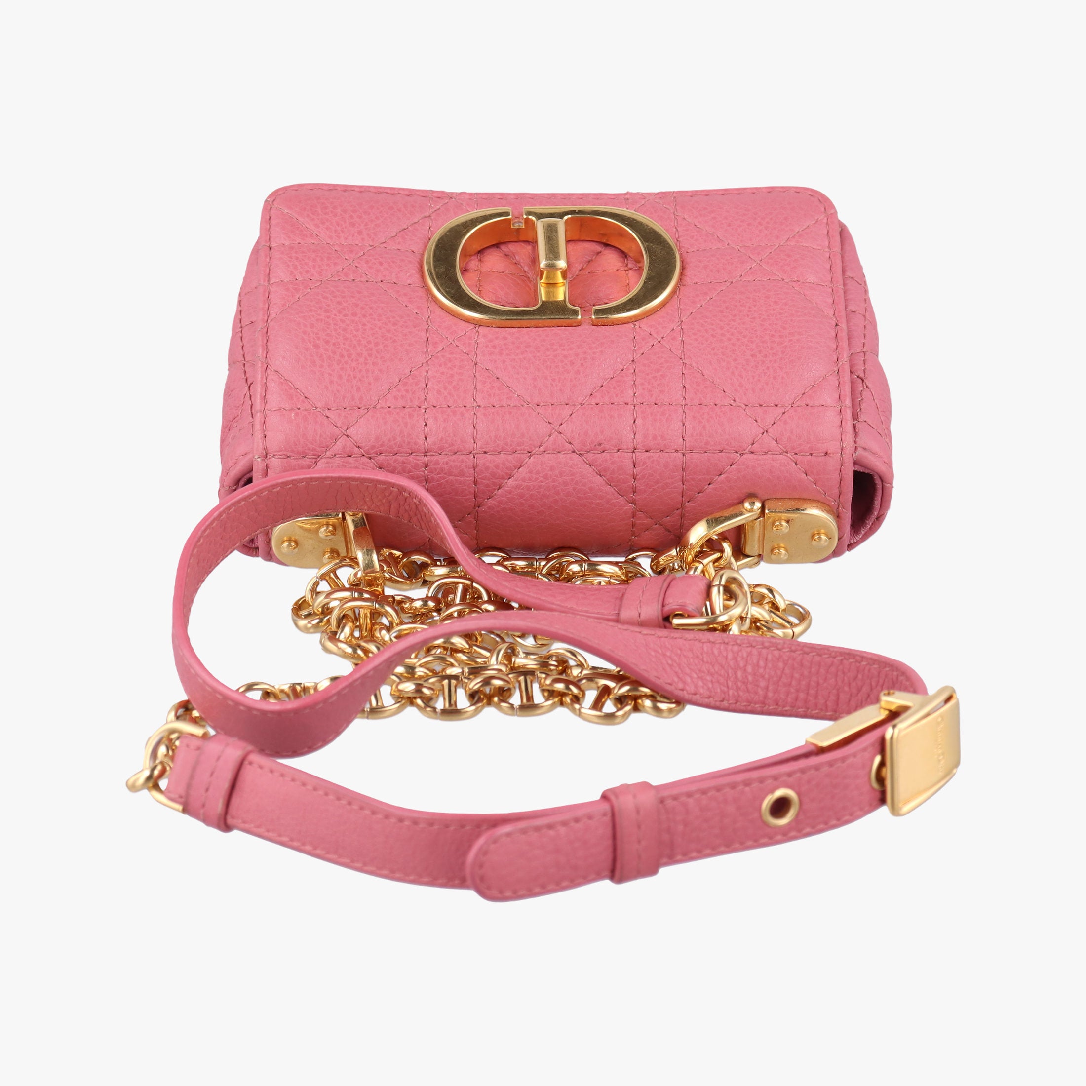 Vintage Christian Dior Caro micro Pink Leather  shoulderbag | stylenewstar