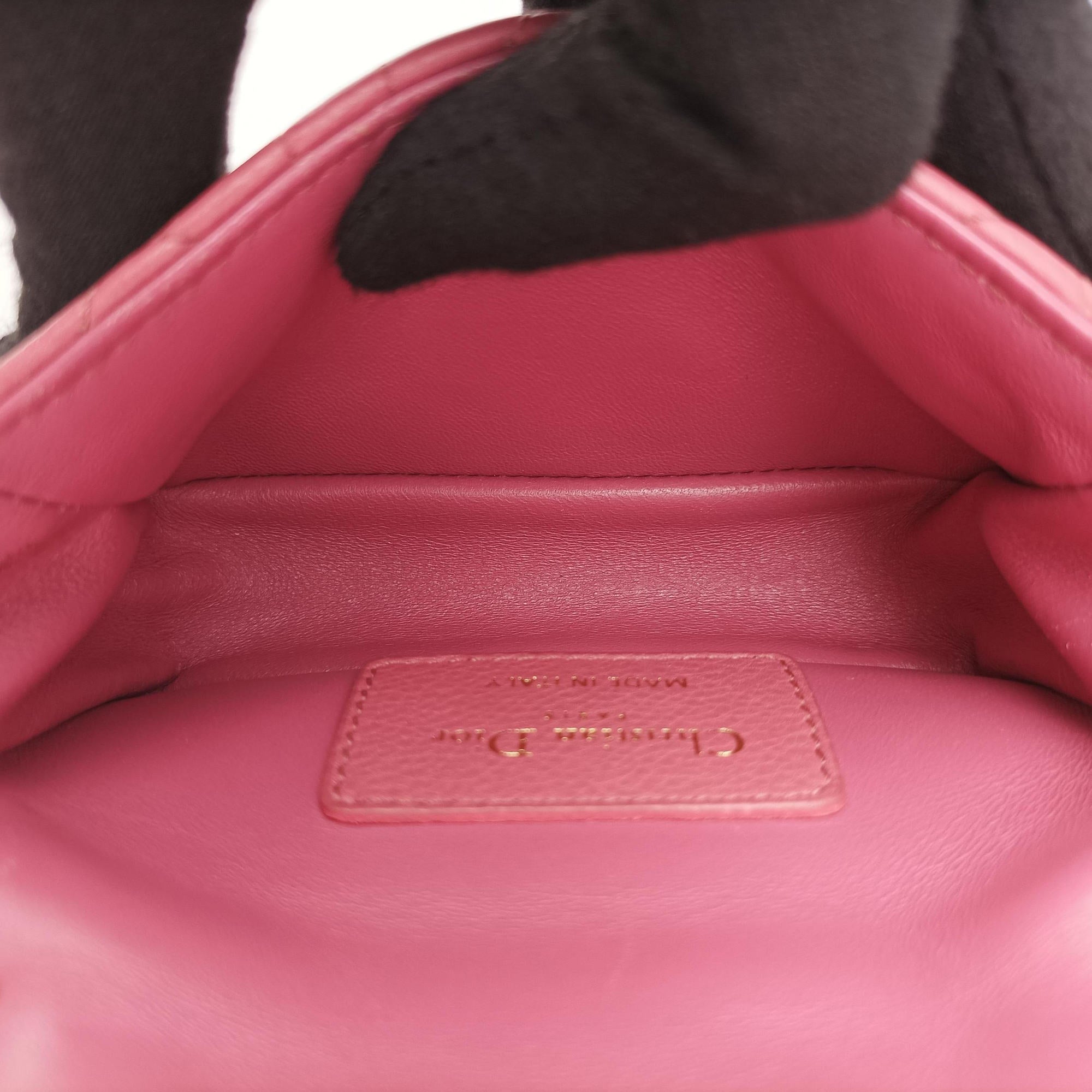 Vintage Christian Dior Caro micro Pink Leather  shoulderbag | stylenewstar