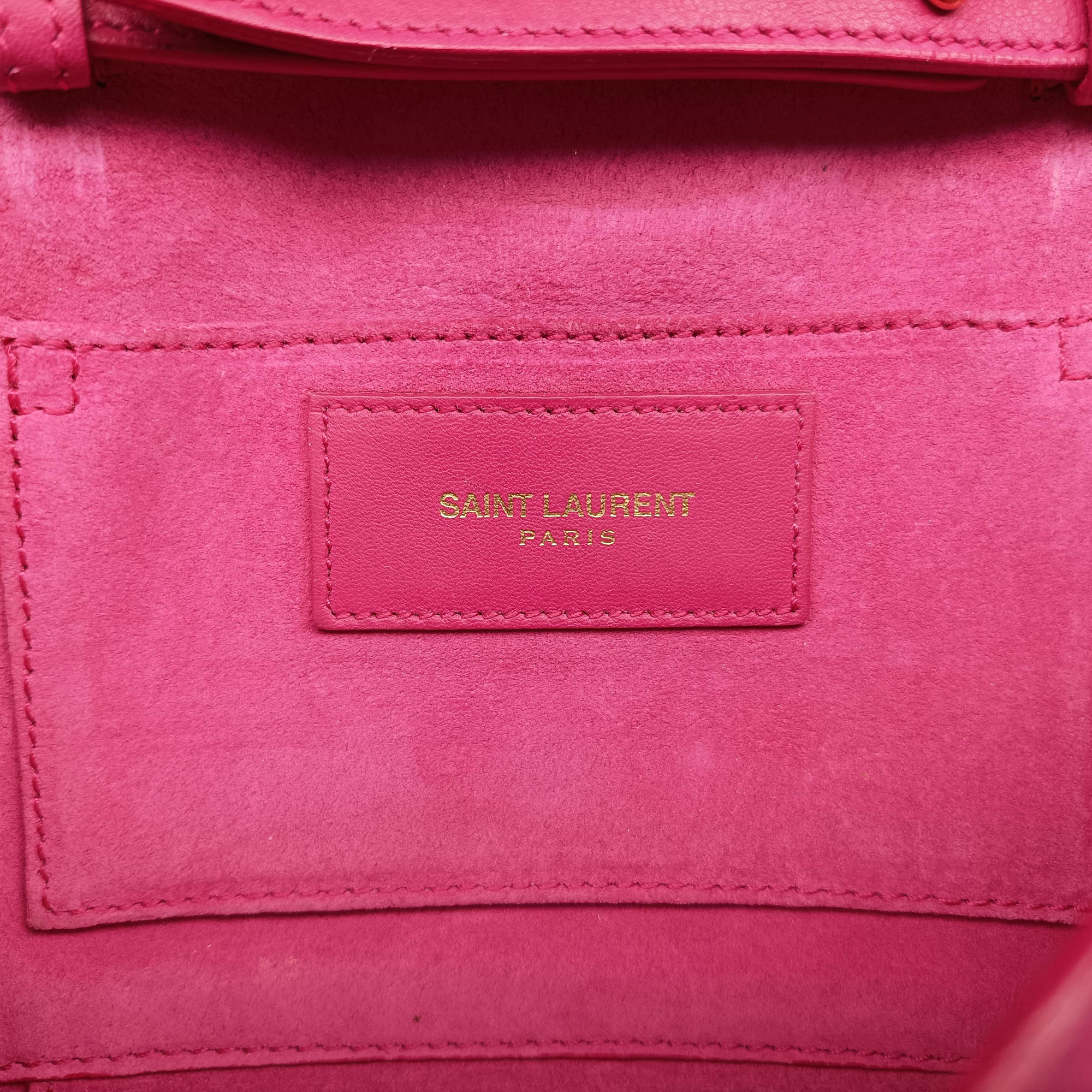 Pre-owned Yves Saint Laurent Mini Y Line Rose Leather 311215 shoulderbag | stylenewstar