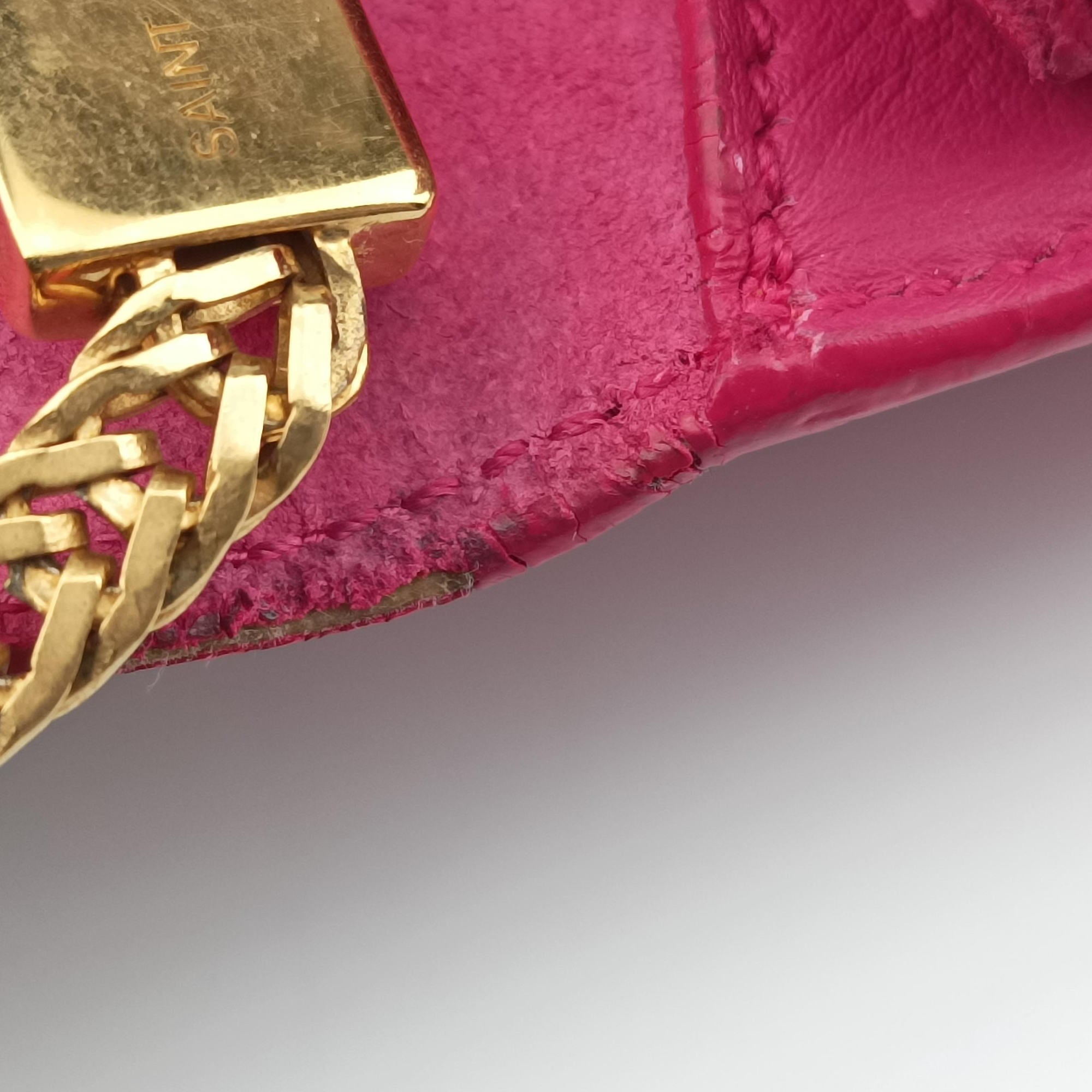 Pre-owned Yves Saint Laurent Mini Y Line Rose Leather 311215 shoulderbag | stylenewstar