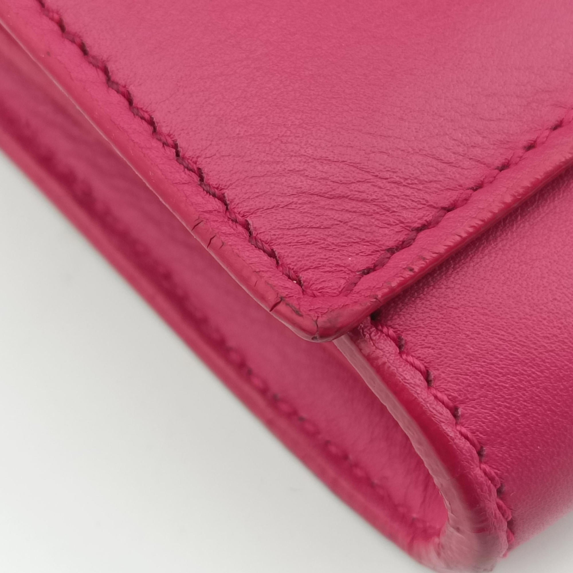 Pre-owned Yves Saint Laurent Mini Y Line Rose Leather 311215 shoulderbag | stylenewstar