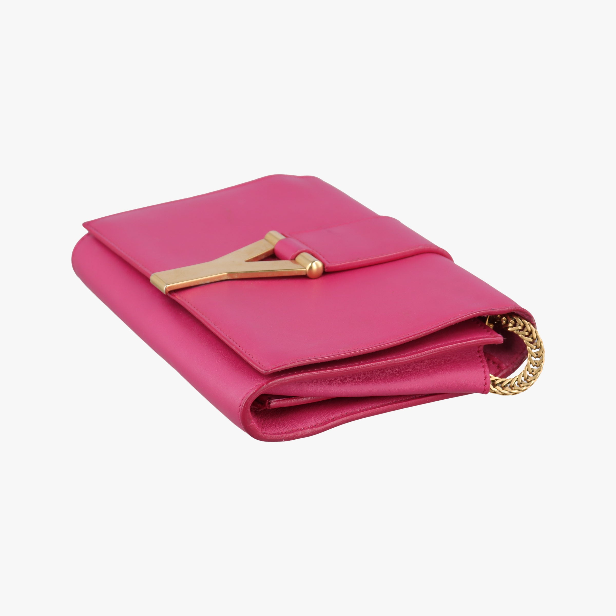 Pre-owned Yves Saint Laurent Mini Y Line Rose Leather 311215 shoulderbag | stylenewstar