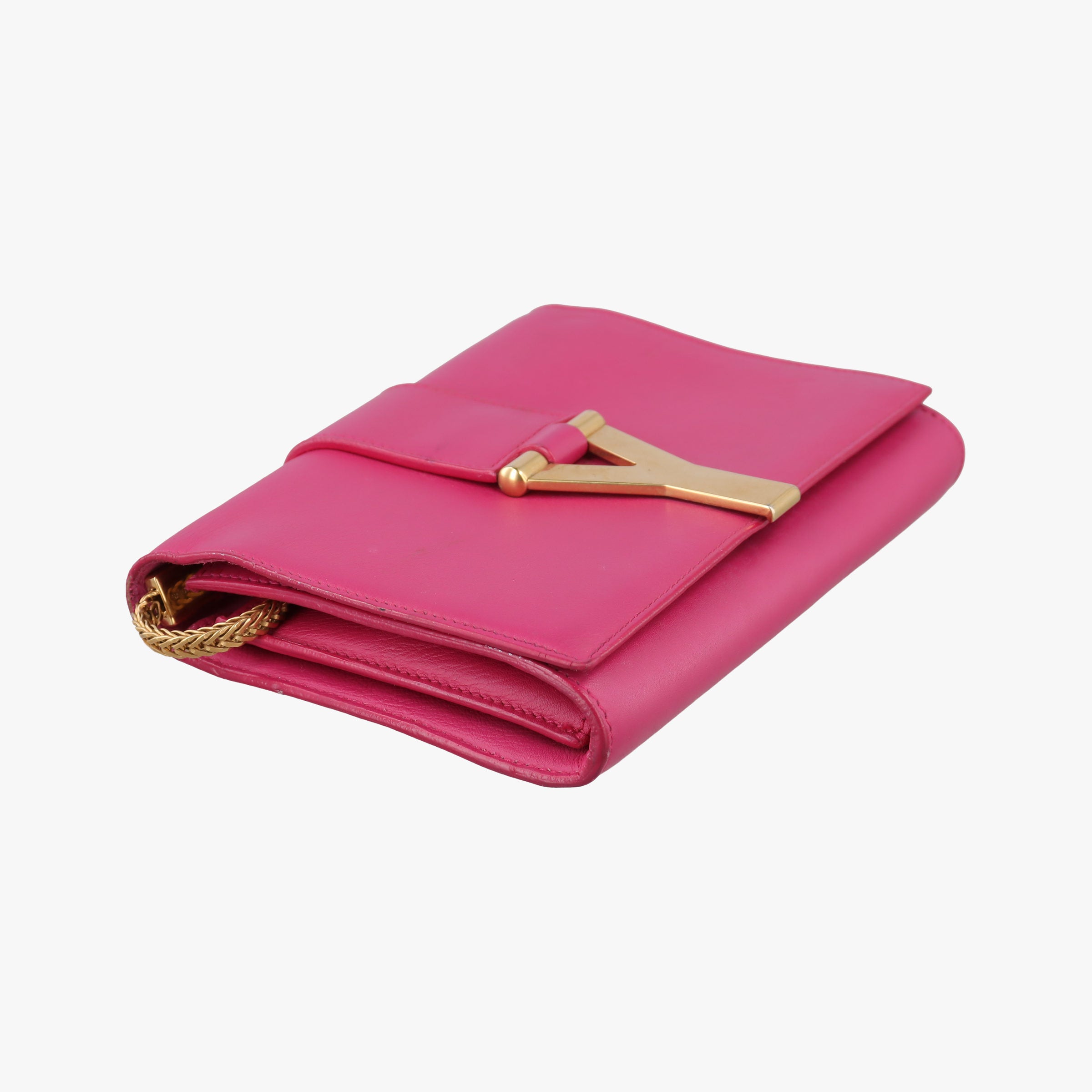 Pre-owned Yves Saint Laurent Mini Y Line Rose Leather 311215 shoulderbag | stylenewstar