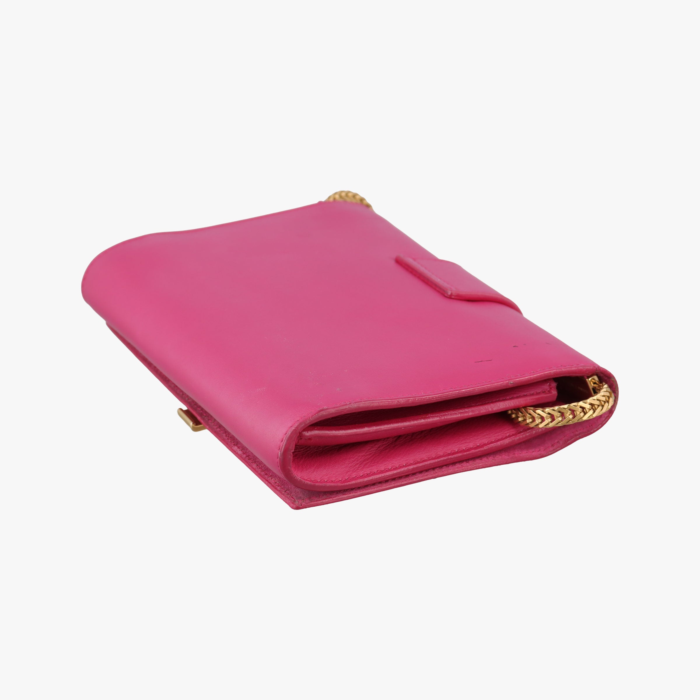 Pre-owned Yves Saint Laurent Mini Y Line Rose Leather 311215 shoulderbag | stylenewstar