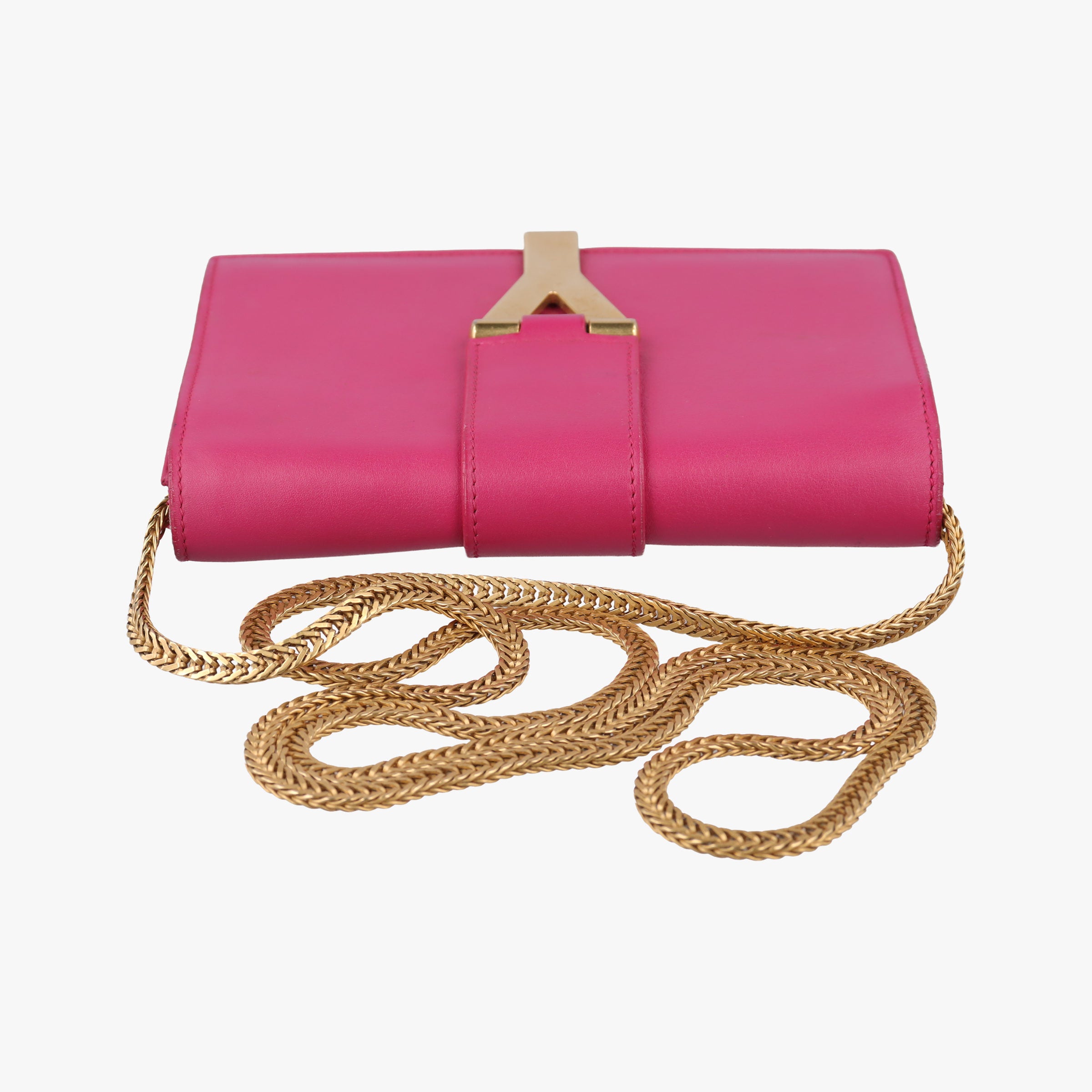 Pre-owned Yves Saint Laurent Mini Y Line Rose Leather 311215 shoulderbag | stylenewstar