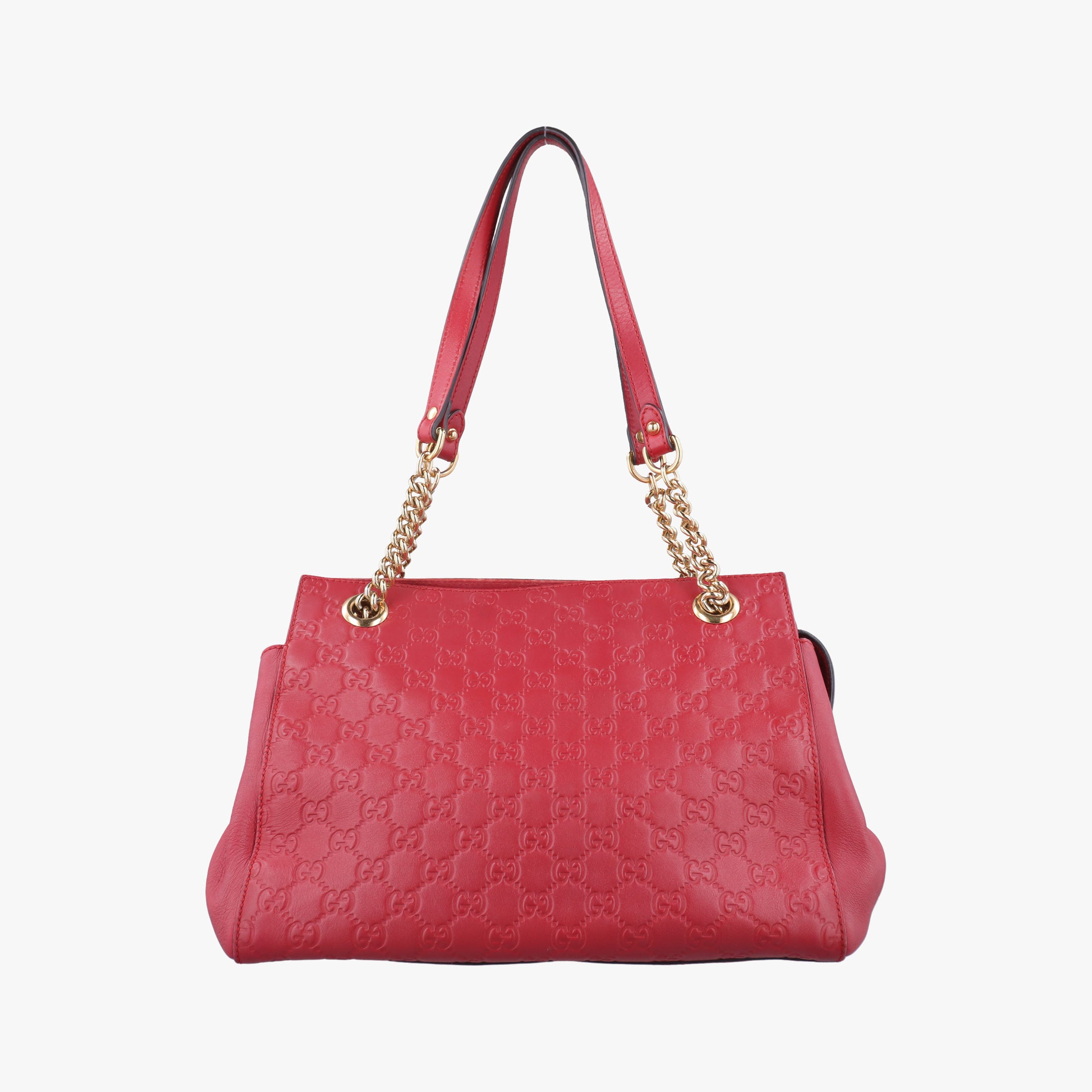 Secondhand Gucci Guccissima Red Leather 453773 handbag | stylenewstar