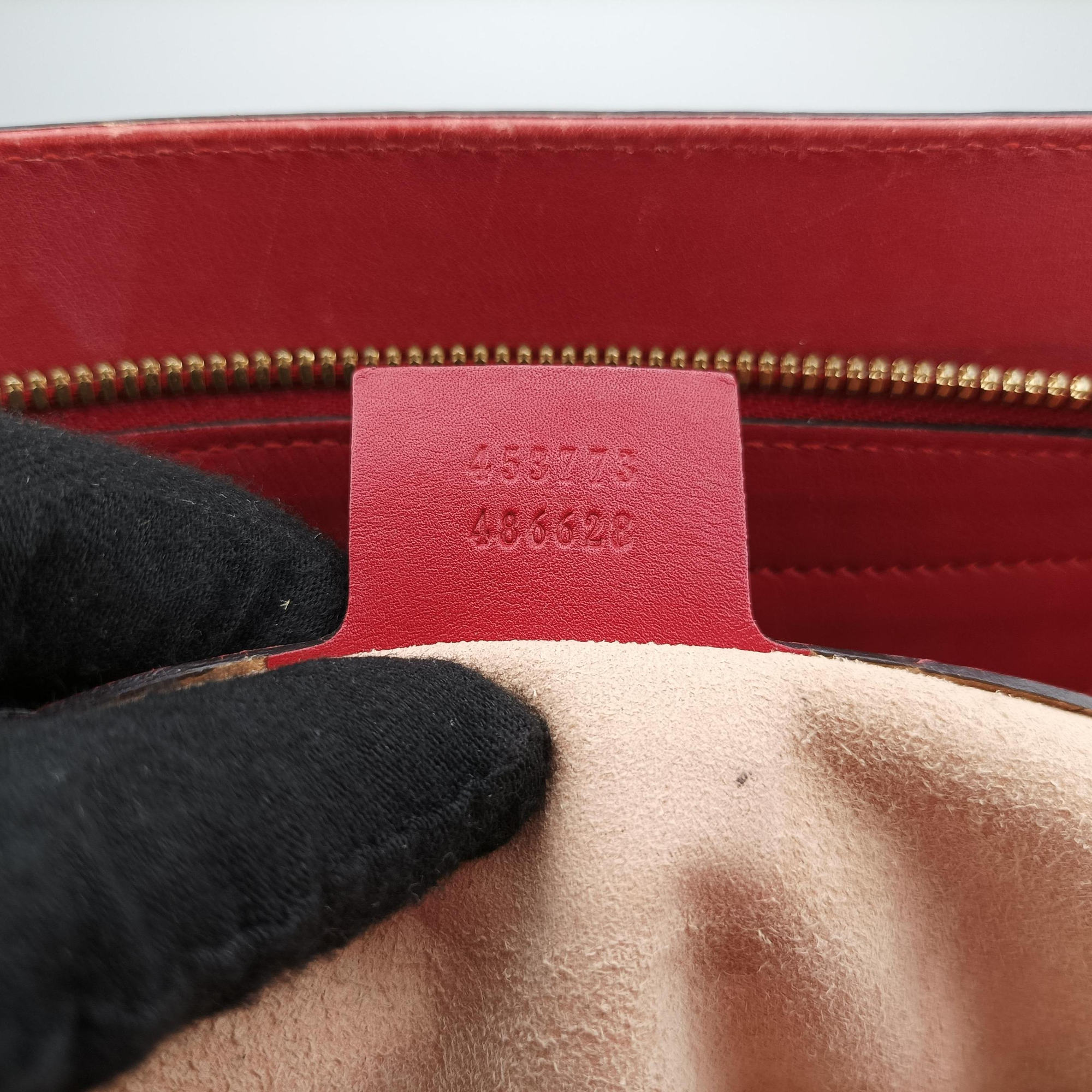 Secondhand Gucci Guccissima Red Leather 453773 handbag | stylenewstar