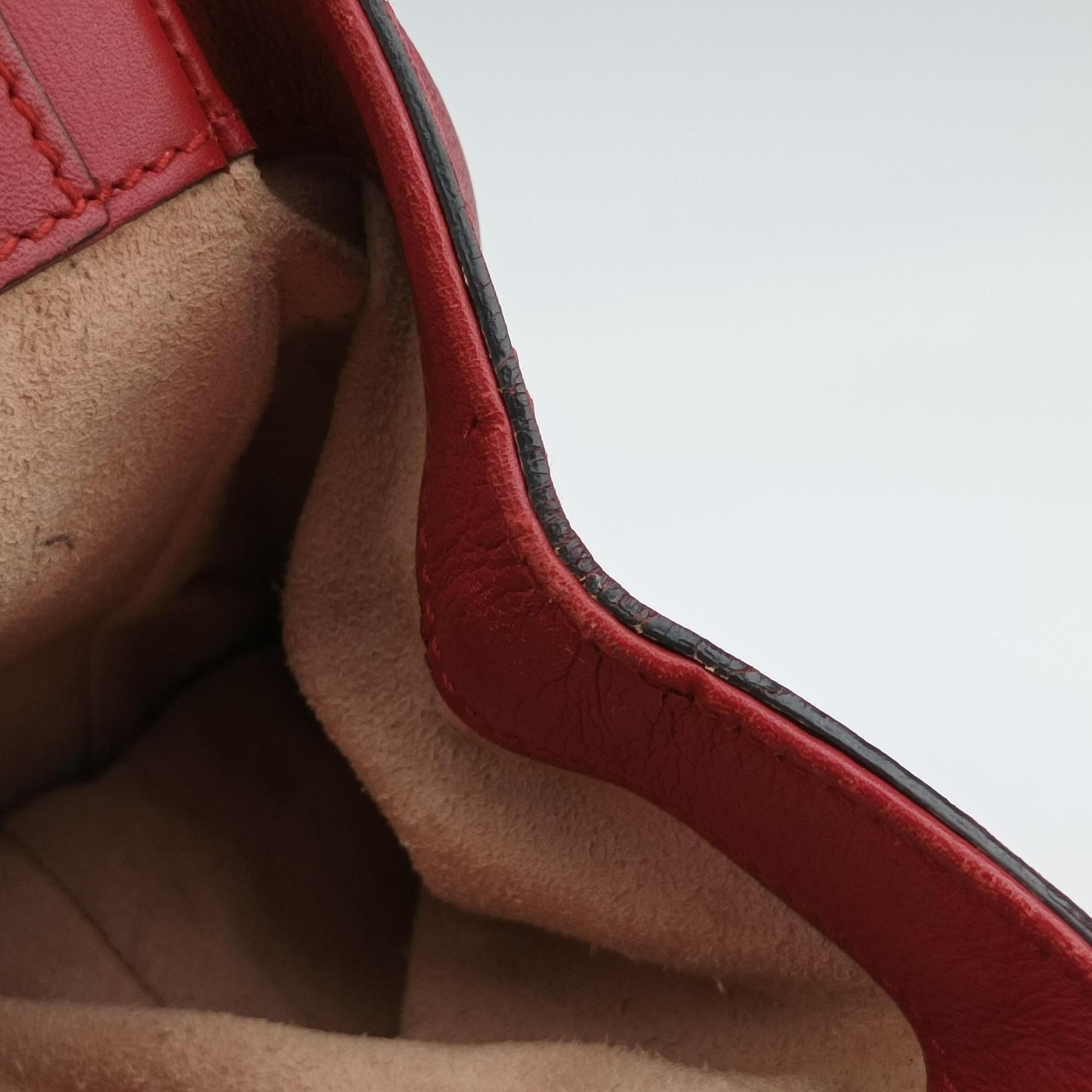 Secondhand Gucci Guccissima Red Leather 453773 handbag | stylenewstar