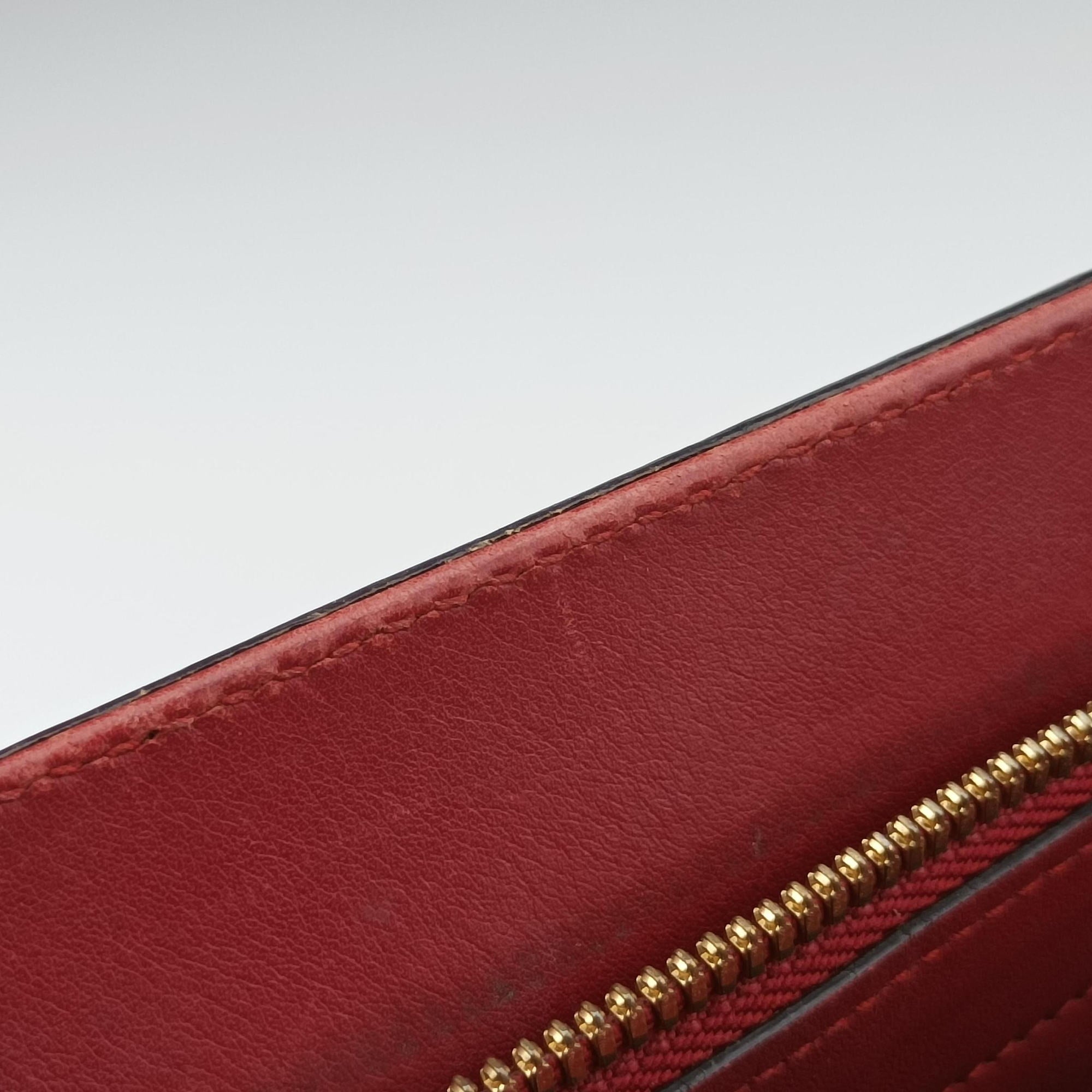 Secondhand Gucci Guccissima Red Leather 453773 handbag | stylenewstar