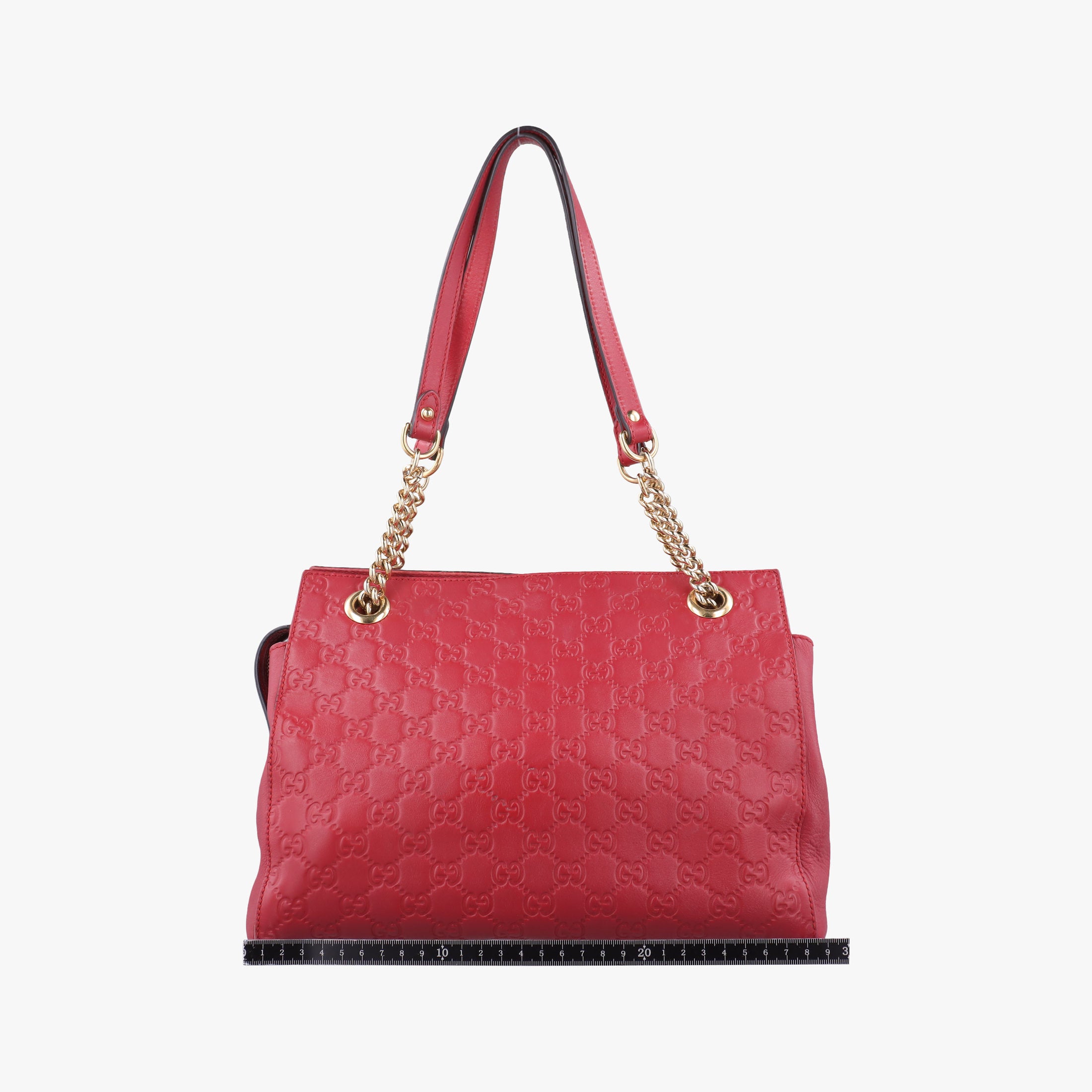 Secondhand Gucci Guccissima Red Leather 453773 handbag | stylenewstar