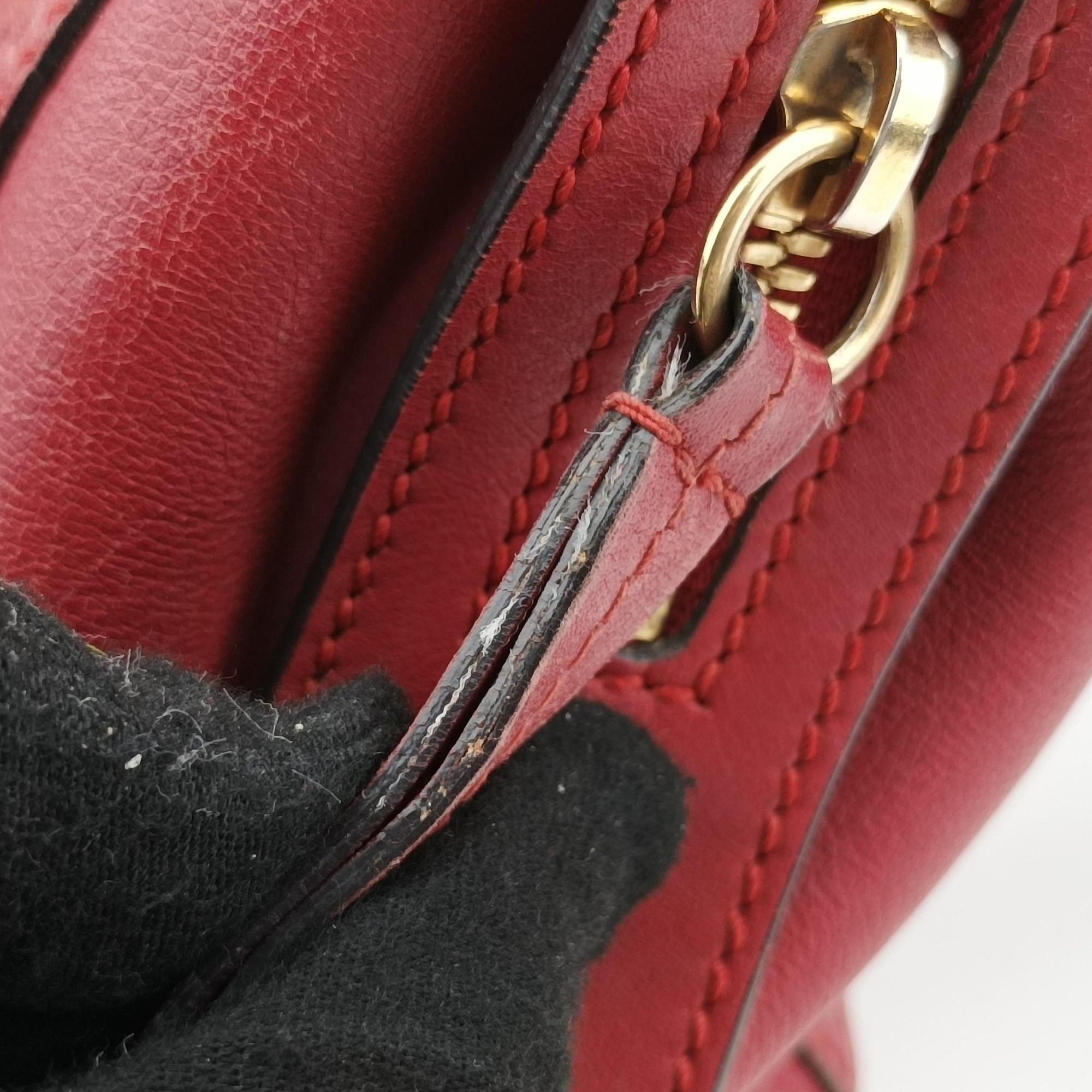 Secondhand Gucci Guccissima Red Leather 453773 handbag | stylenewstar