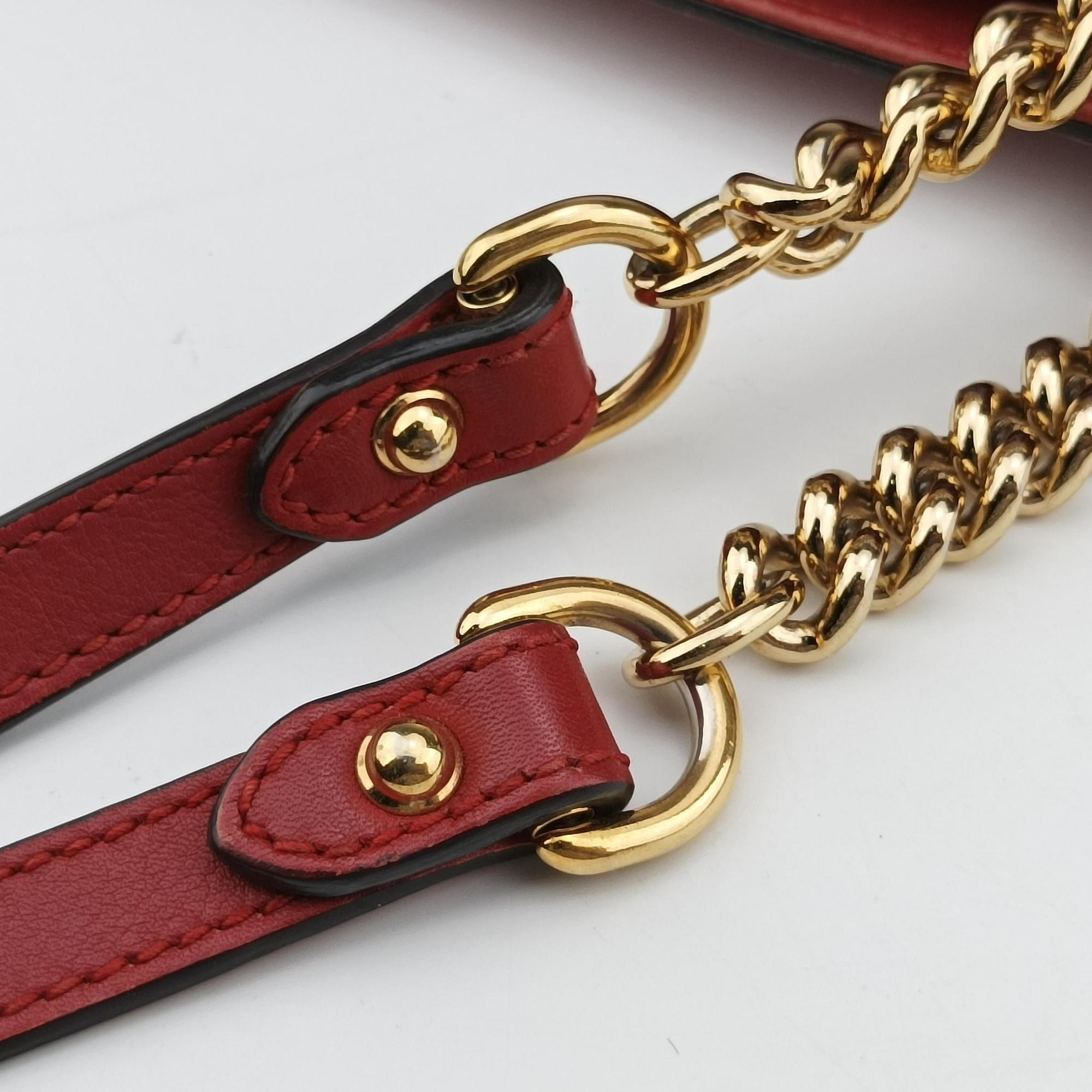 Secondhand Gucci Guccissima Red Leather 453773 handbag | stylenewstar