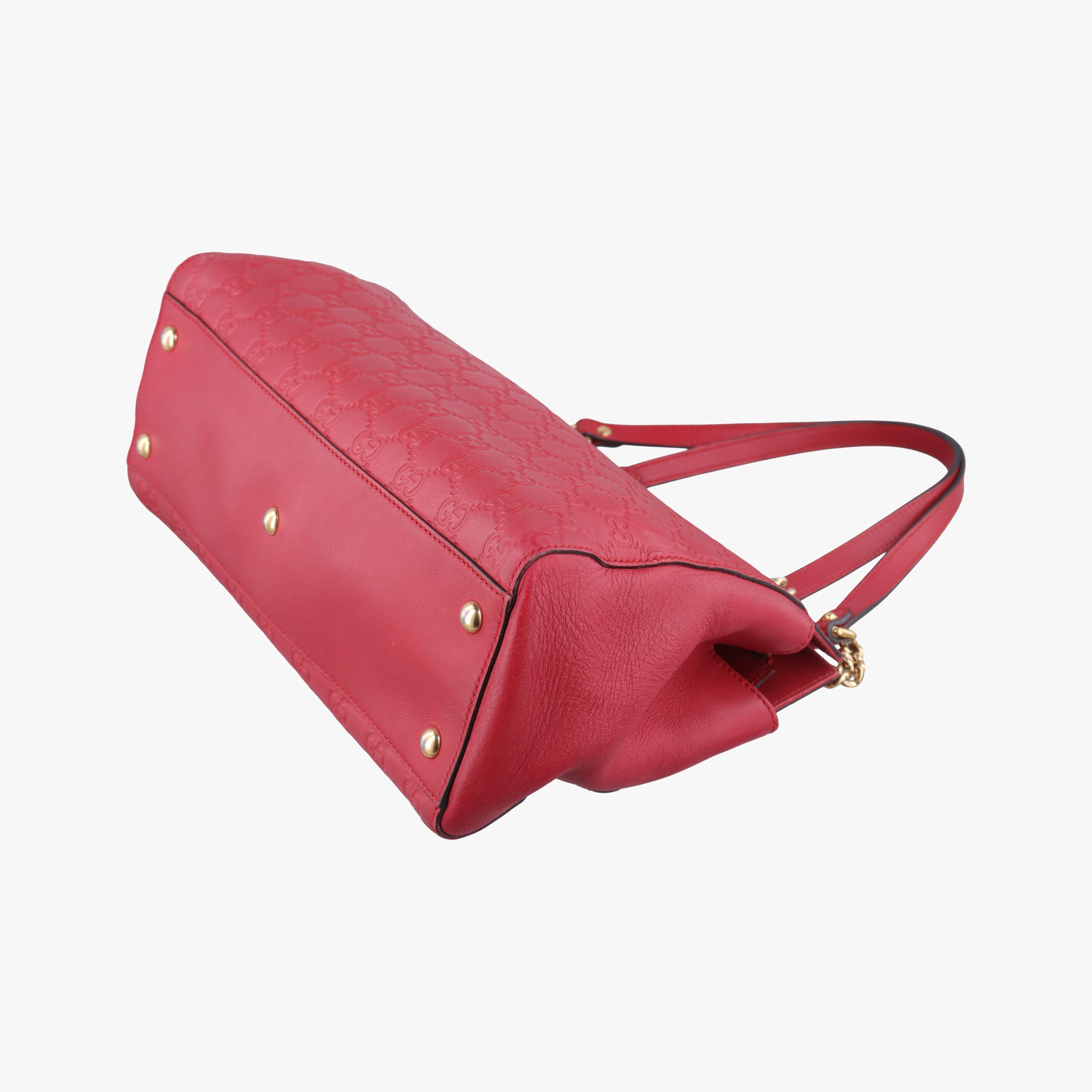Secondhand Gucci Guccissima Red Leather 453773 handbag | stylenewstar