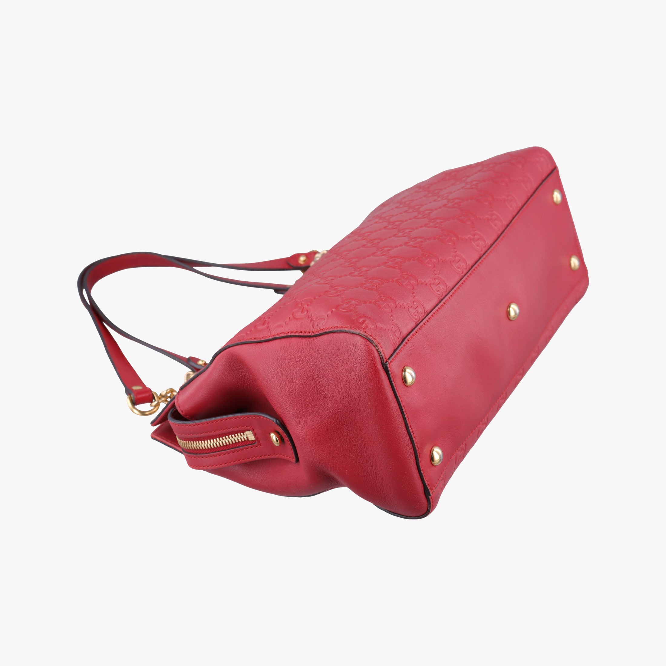 Secondhand Gucci Guccissima Red Leather 453773 handbag | stylenewstar