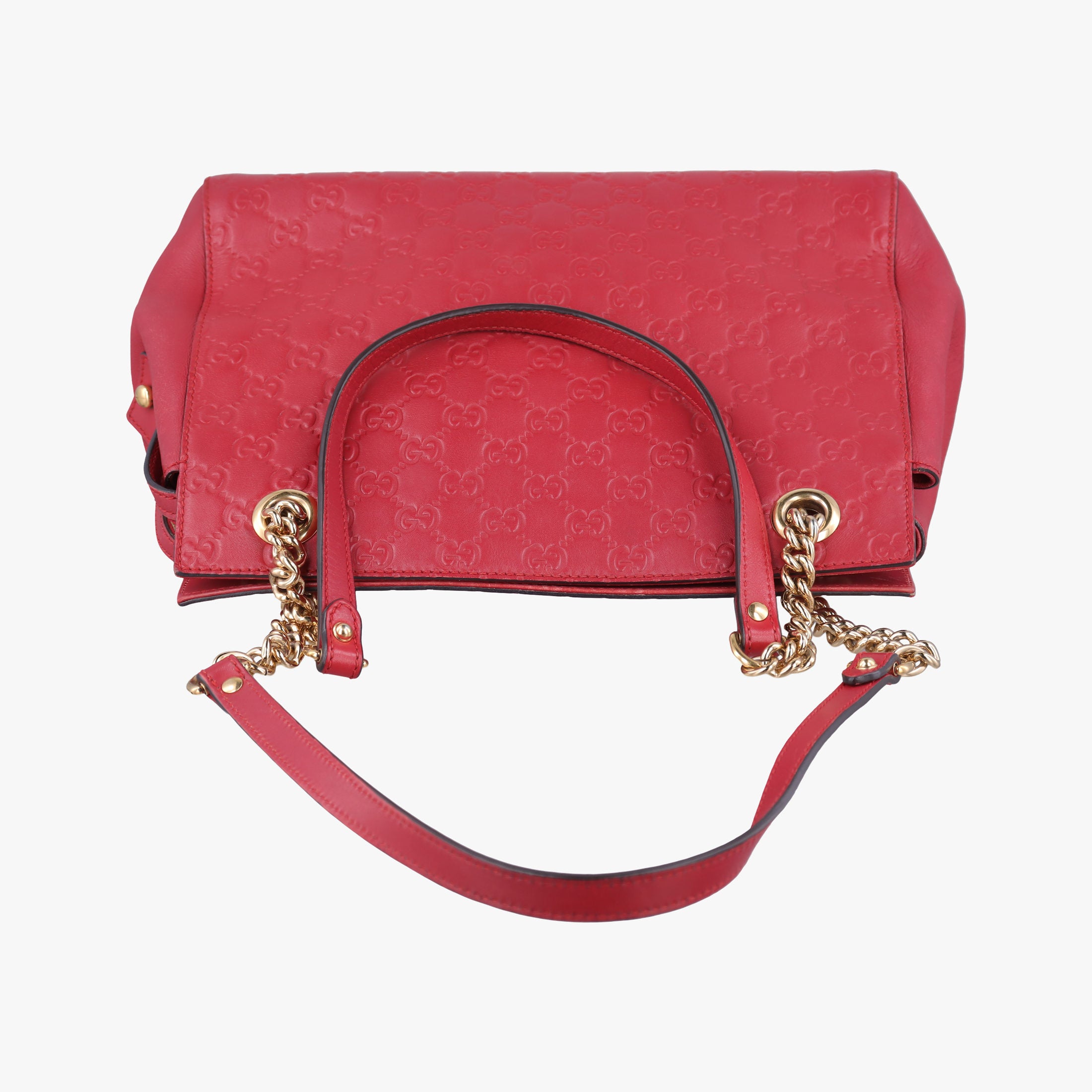 Secondhand Gucci Guccissima Red Leather 453773 handbag | stylenewstar