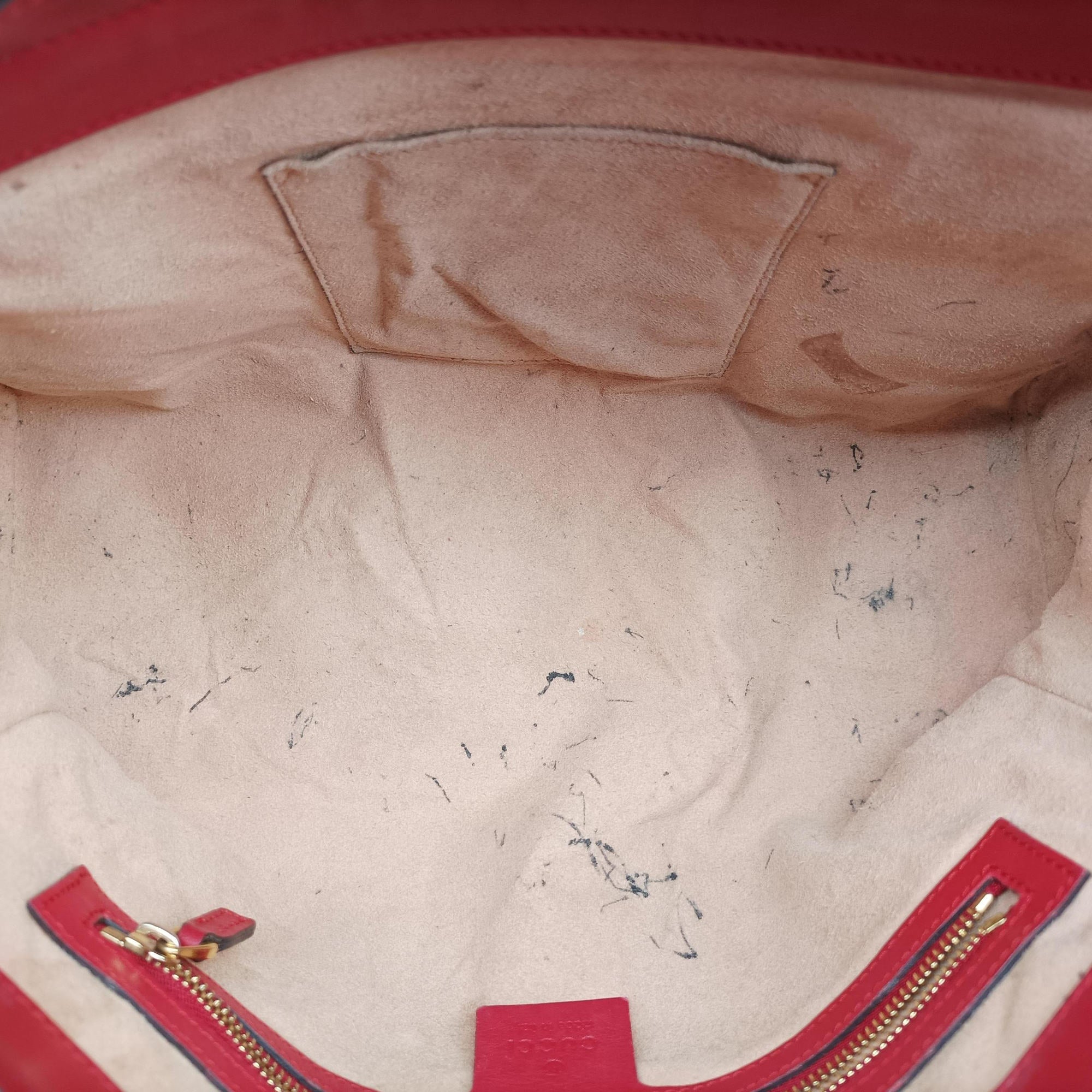 Secondhand Gucci Guccissima Red Leather 453773 handbag | stylenewstar
