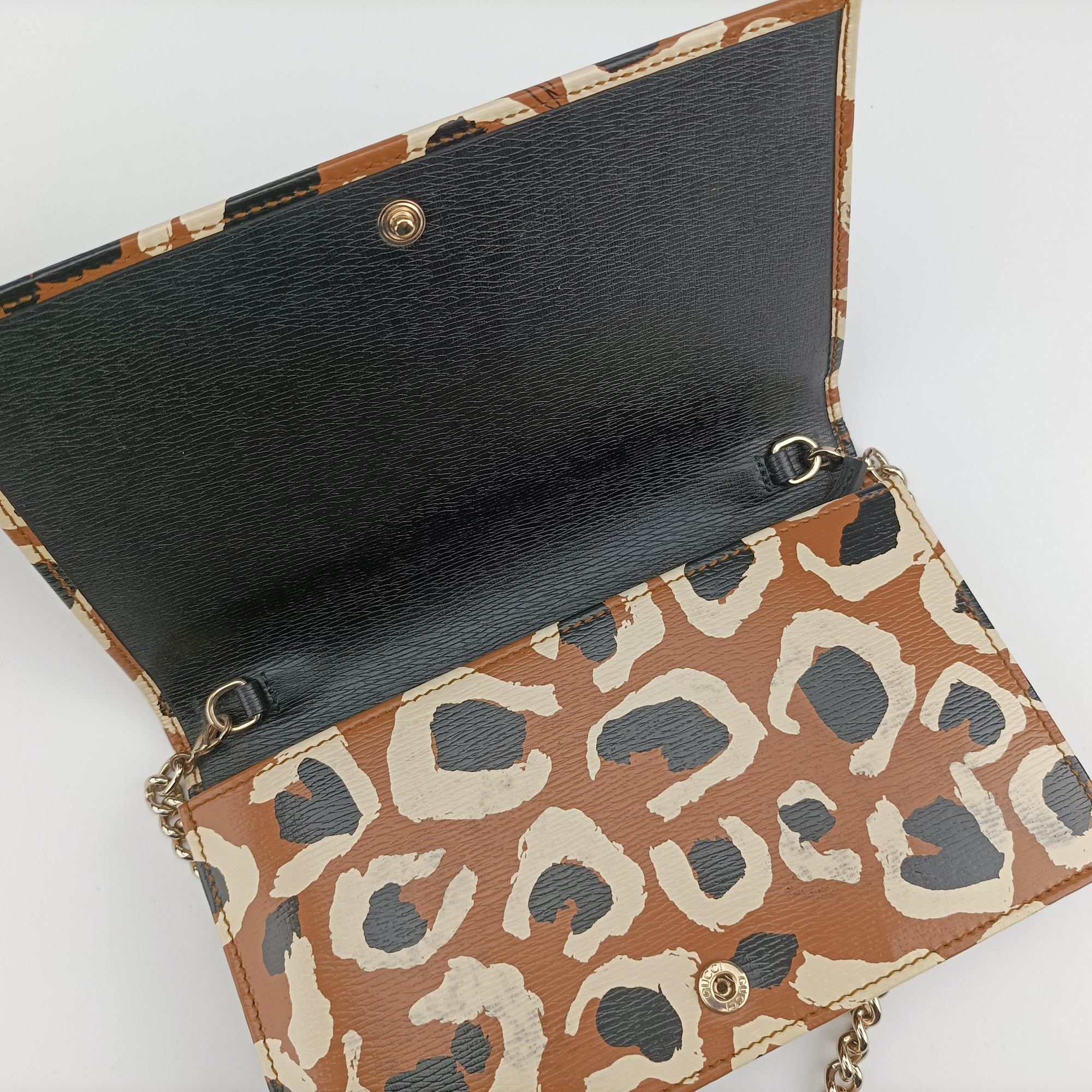 Vintage Gucci GG Betty Leopard Print beige×Multicolour Leather 354697 shoulderbag | stylenewstar