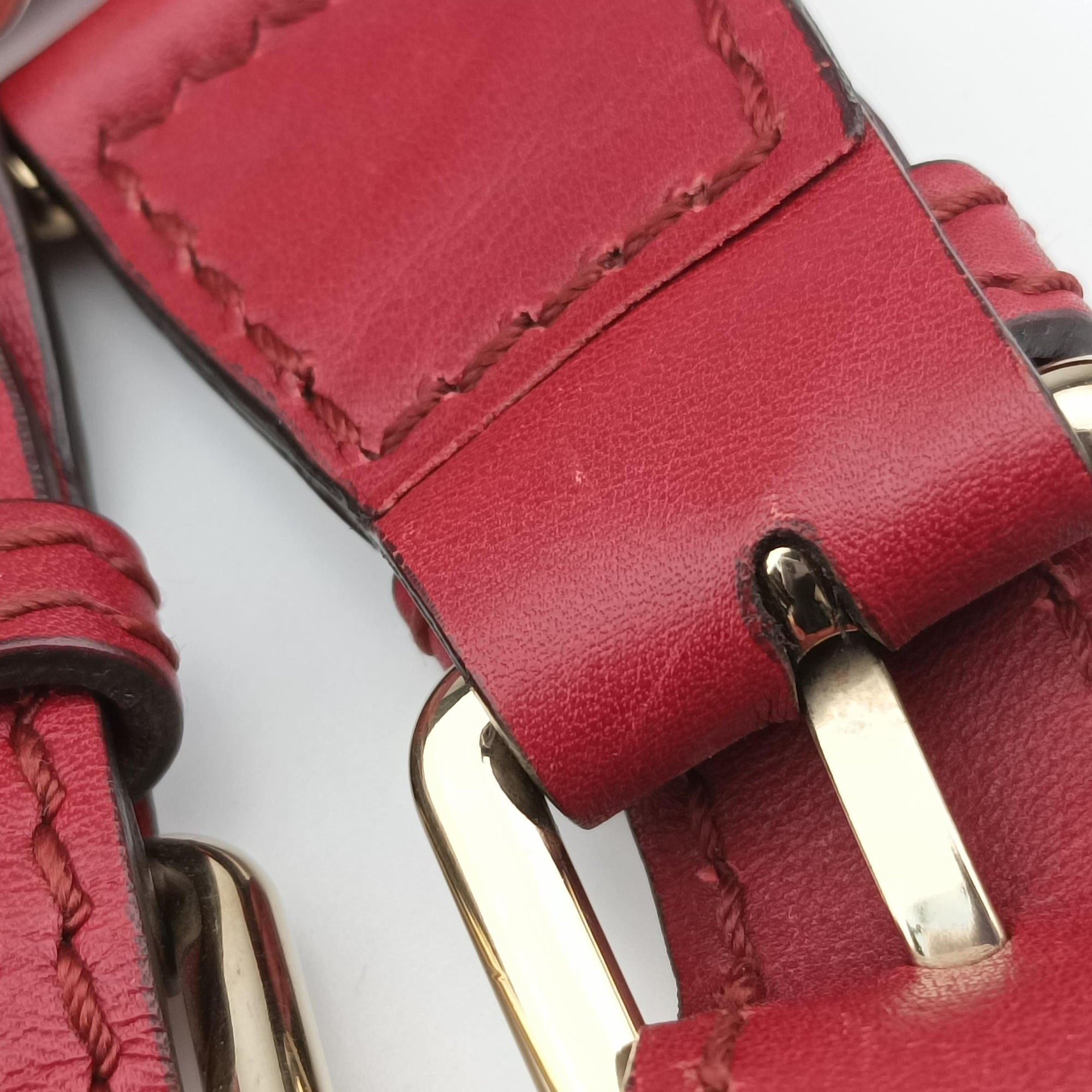 Pre-owned Gucci Charlotte Red Leather 203504 handbag | stylenewstar