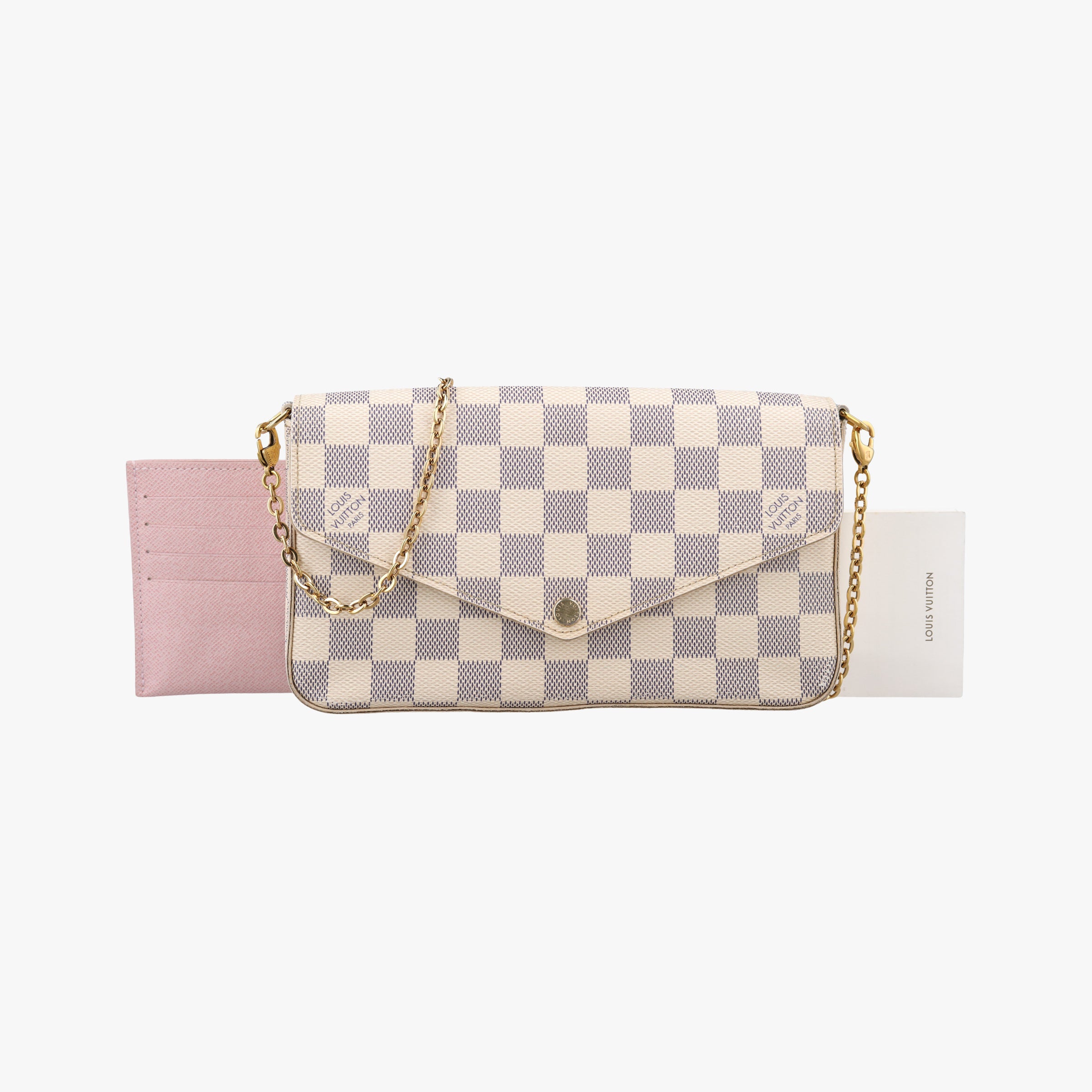 Pre-owned Louis Vuitton Pochette Felicie AZUR Damier Canvas N63106 shoulderbag | stylenewstar