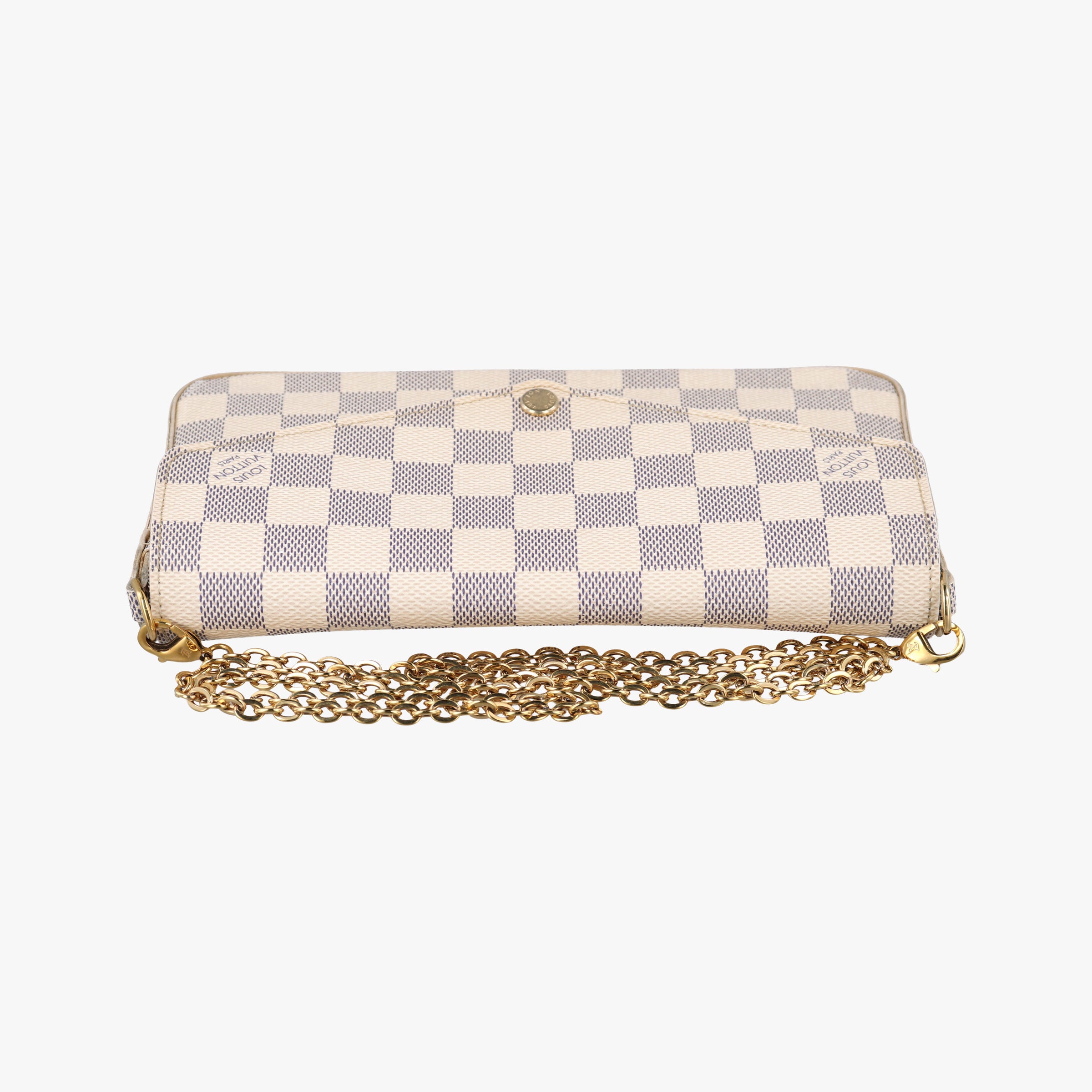 Pre-owned Louis Vuitton Pochette Felicie AZUR Damier Canvas N63106 shoulderbag | stylenewstar