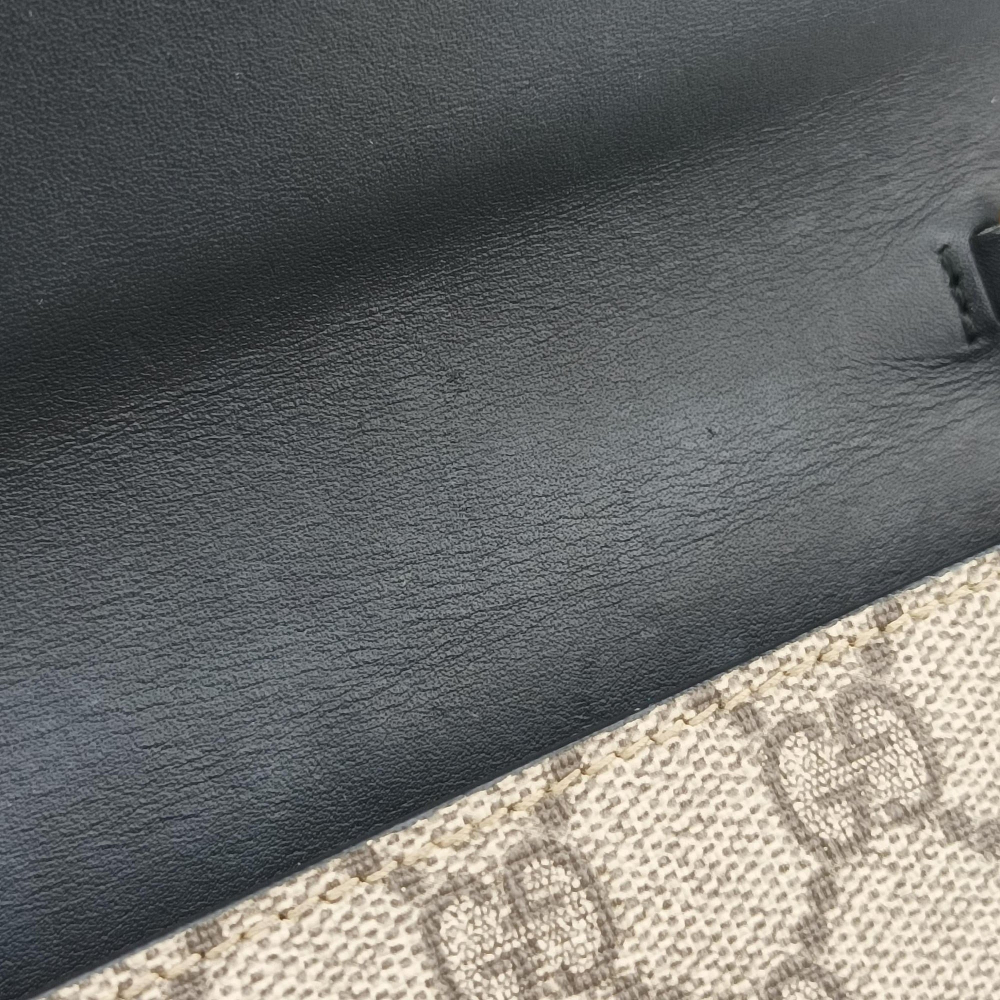 Vintage Gucci Peony Pearl Studded GG Supreme beige×black PVC coated canvas×Leather 431478 shoulderbag | stylenewstar