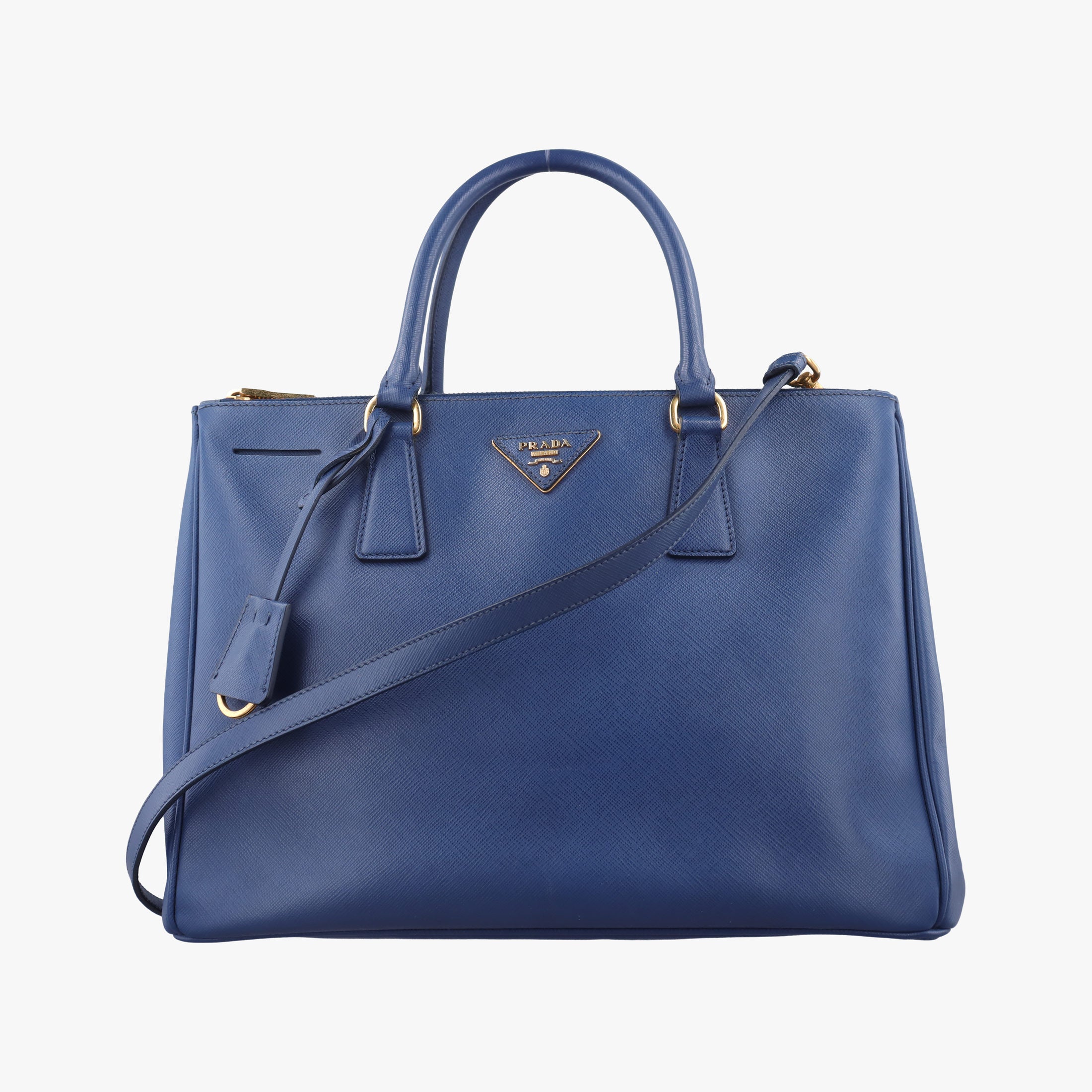 Vintage Prada Galleria Blue SAFFIANO Leather BN2274 shoulderbag | stylenewstar