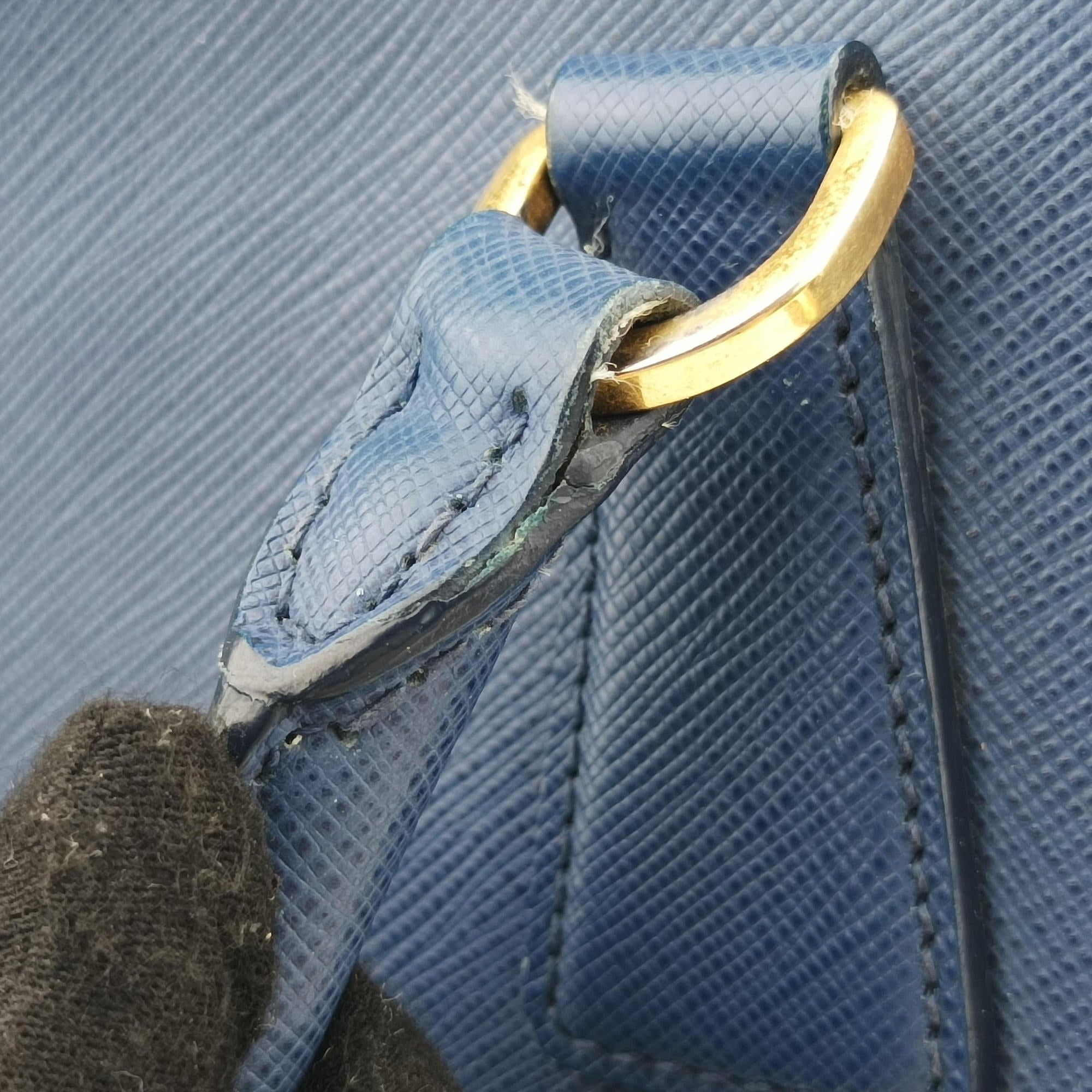 Vintage Prada Galleria Blue SAFFIANO Leather BN2274 shoulderbag | stylenewstar