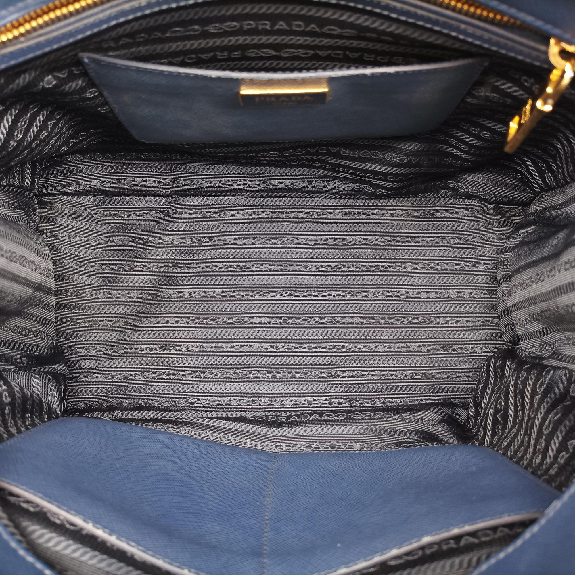 Vintage Prada Galleria Blue SAFFIANO Leather BN2274 shoulderbag | stylenewstar