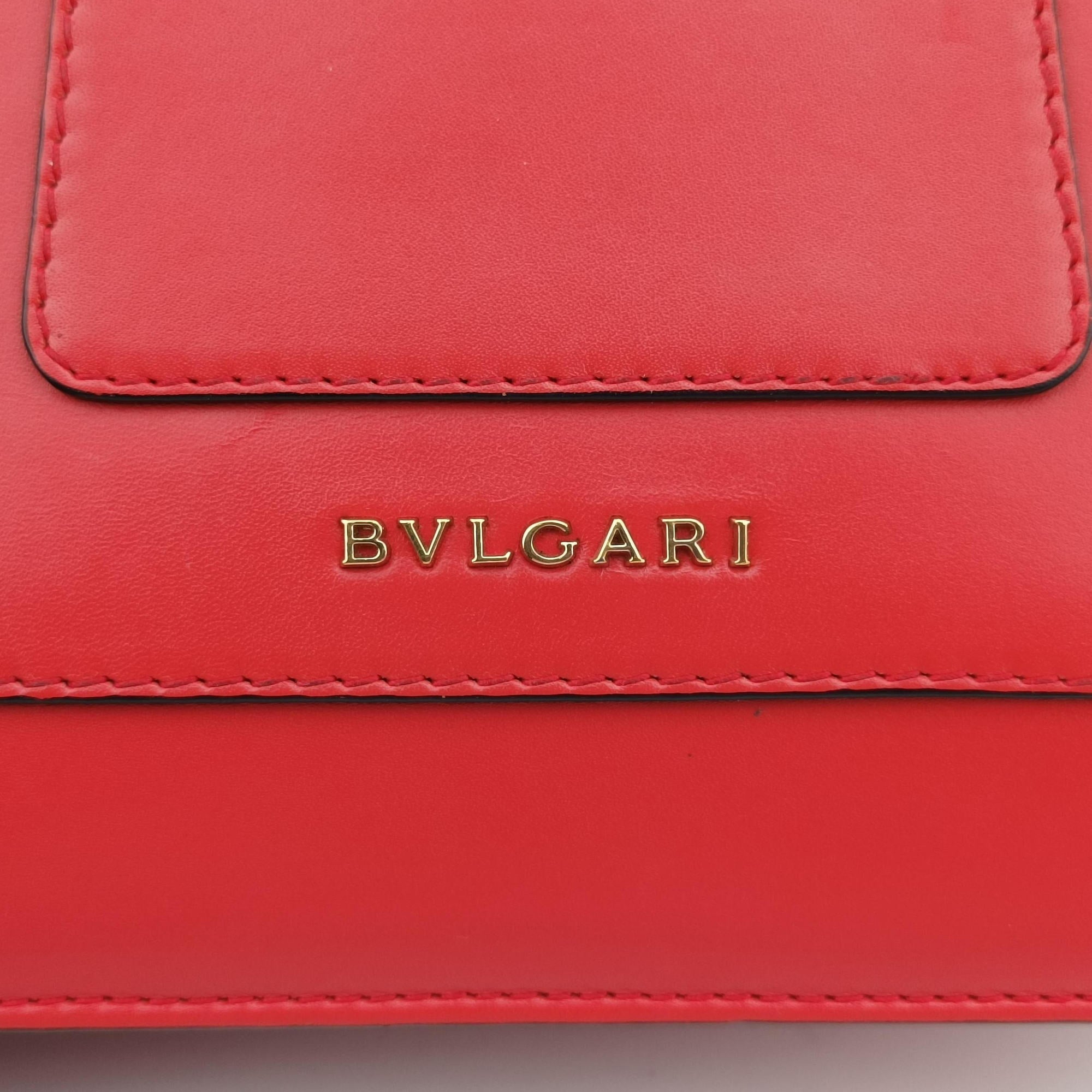 Pre-owned Bvlgari SERPENTI FOREVER Red Leather  shoulderbag | stylenewstar