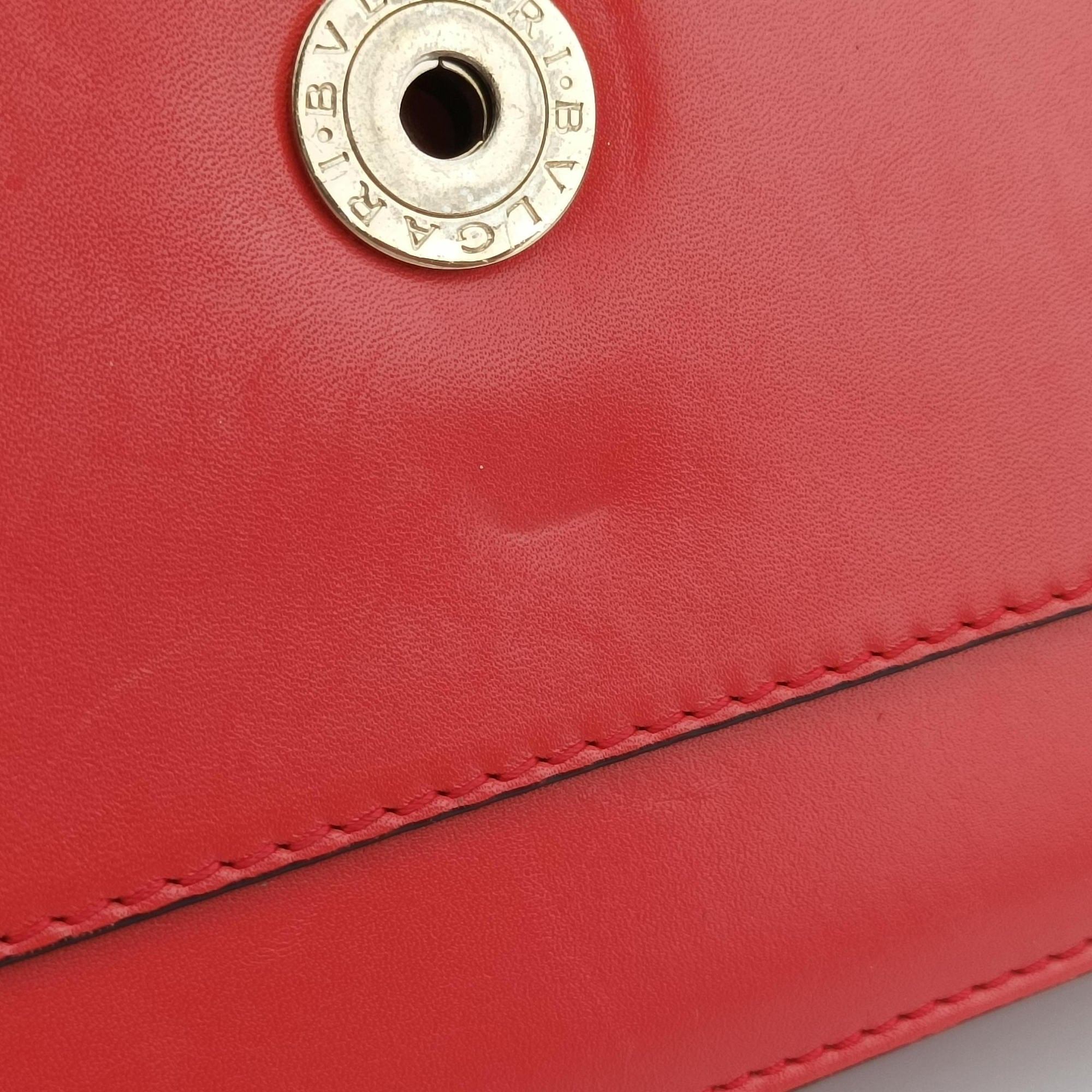 Pre-owned Bvlgari SERPENTI FOREVER Red Leather  shoulderbag | stylenewstar