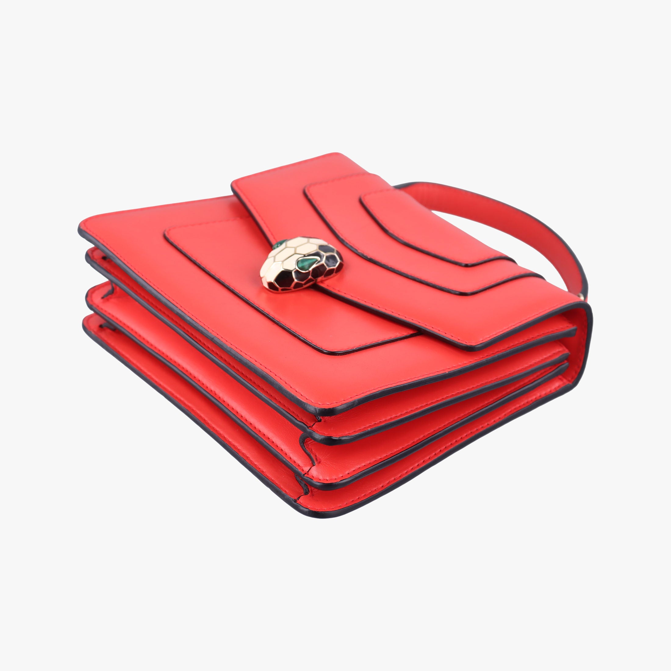 Pre-owned Bvlgari SERPENTI FOREVER Red Leather  shoulderbag | stylenewstar