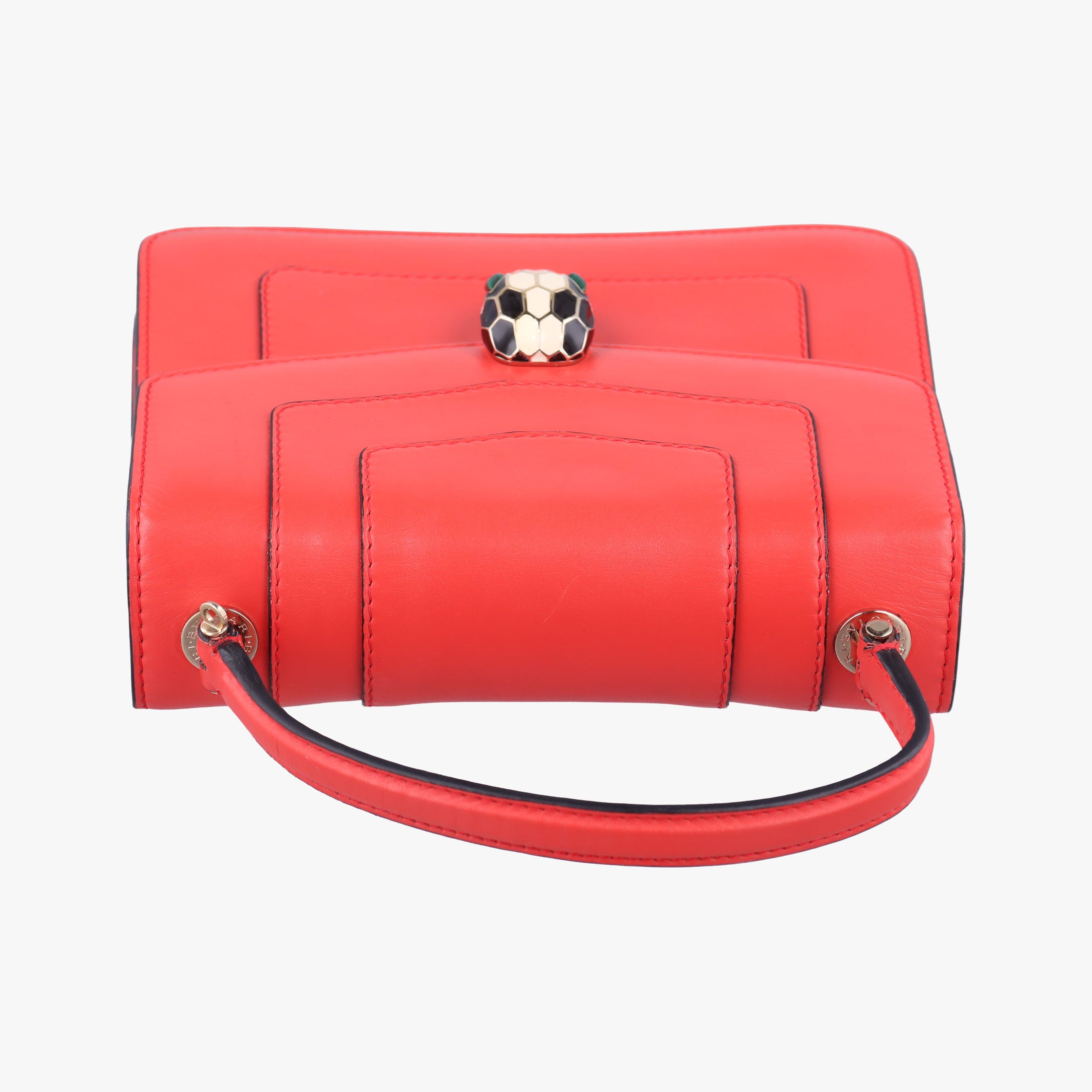 Pre-owned Bvlgari SERPENTI FOREVER Red Leather  shoulderbag | stylenewstar