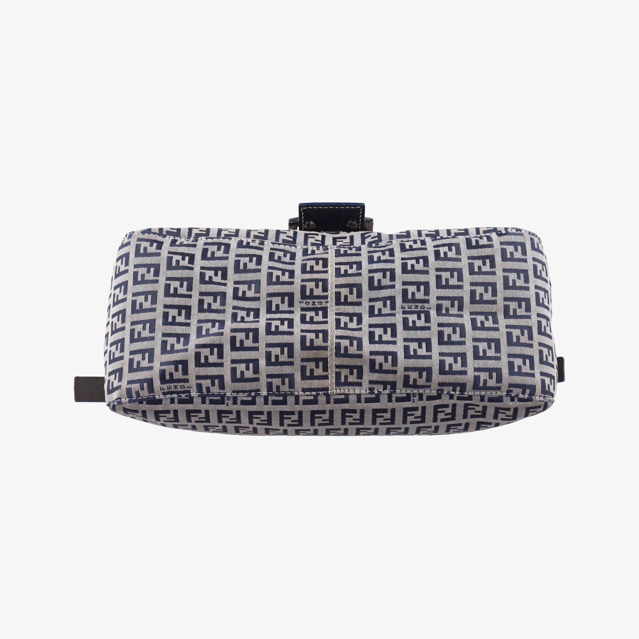 Vintage Fendi Zucchino Baguette Navy×Grey canvas×leather  shoulderbag | stylenewstar