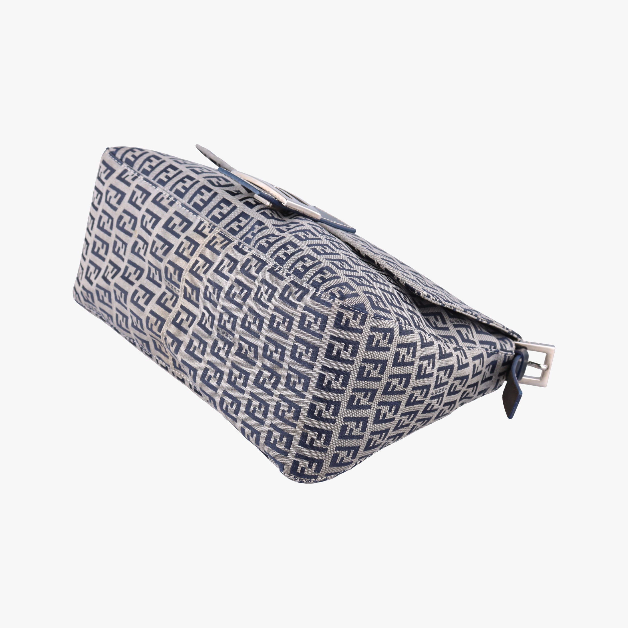 Vintage Fendi Zucchino Baguette Navy×Grey canvas×leather  shoulderbag | stylenewstar