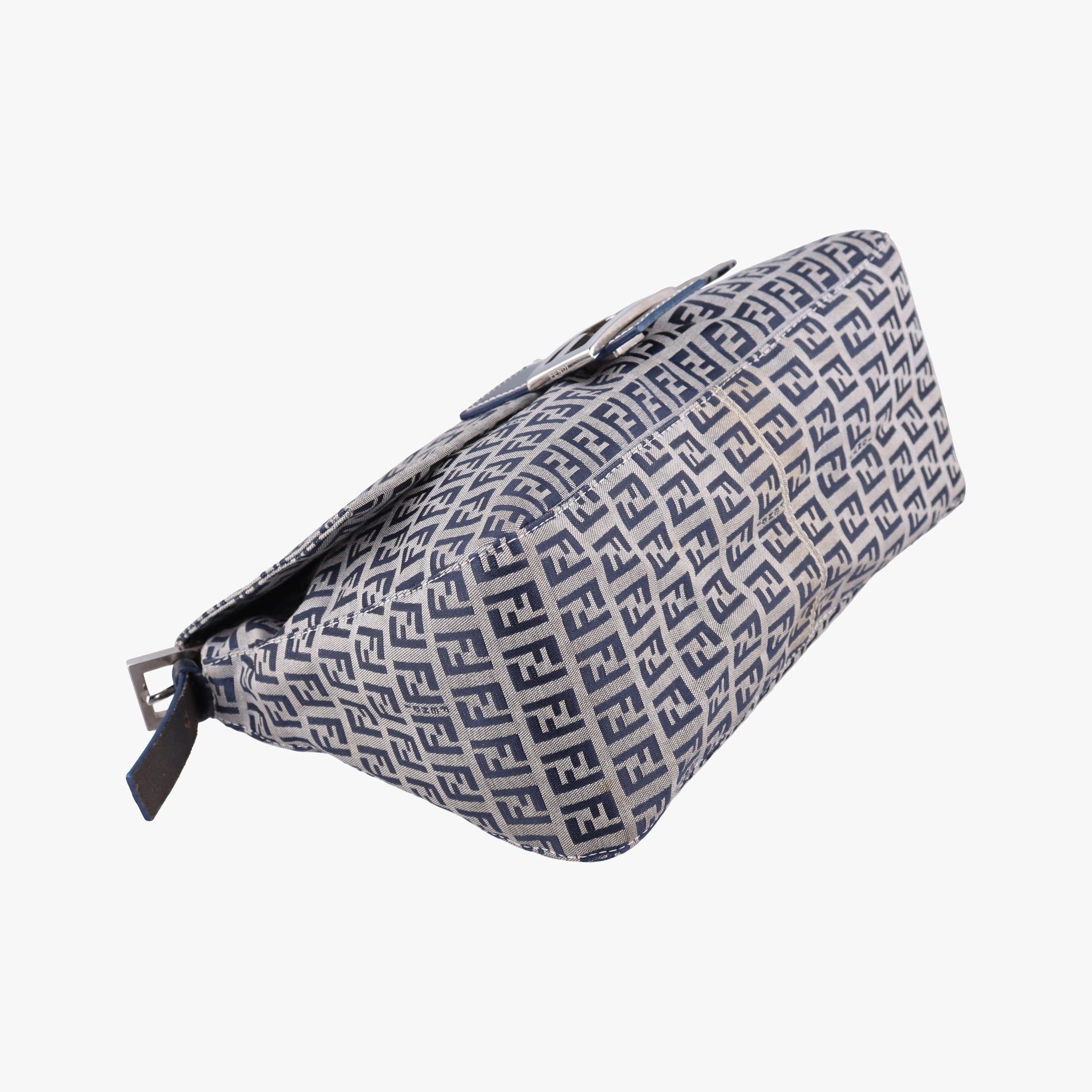 Vintage Fendi Zucchino Baguette Navy×Grey canvas×leather  shoulderbag | stylenewstar