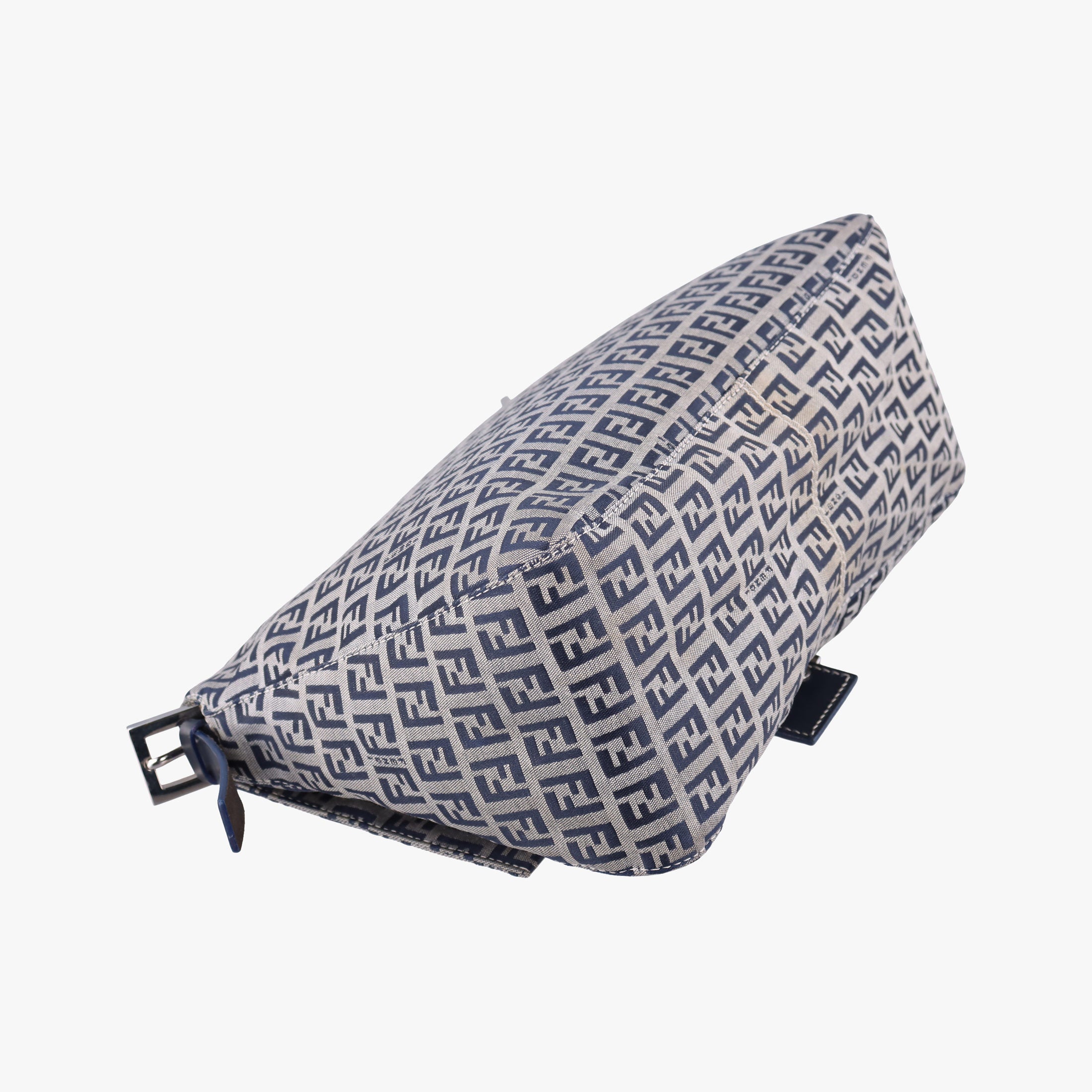 Vintage Fendi Zucchino Baguette Navy×Grey canvas×leather  shoulderbag | stylenewstar