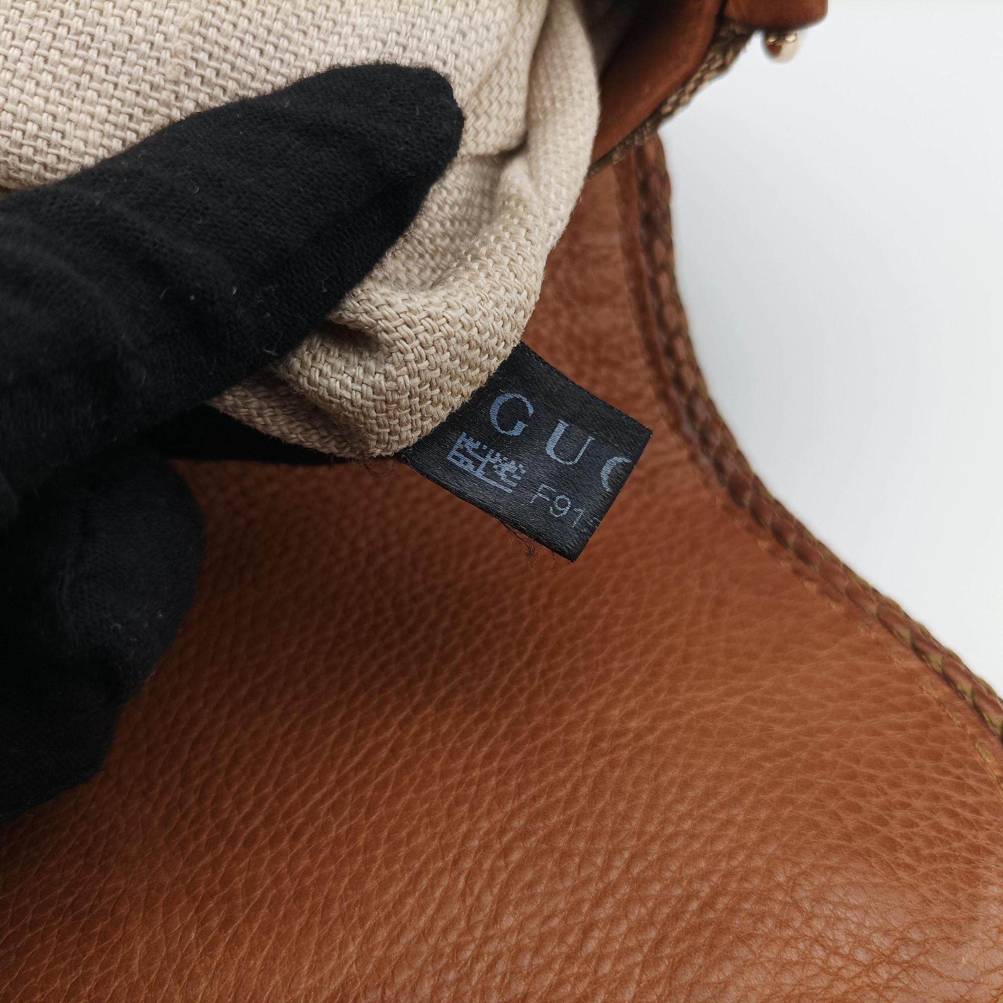 Secondhand Gucci Marrakech Beige × Brown canvas×leather 257032 shoulderbag | stylenewstar