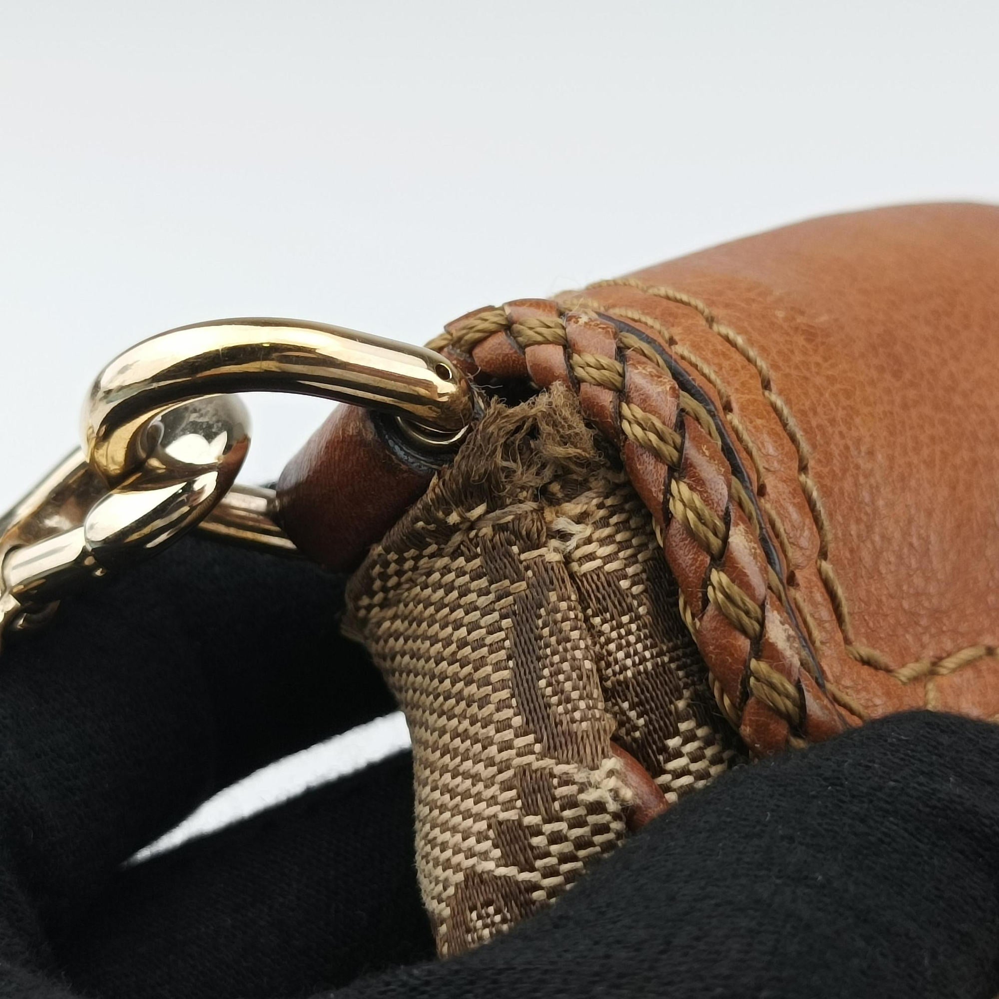 Secondhand Gucci Marrakech Beige × Brown canvas×leather 257032 shoulderbag | stylenewstar