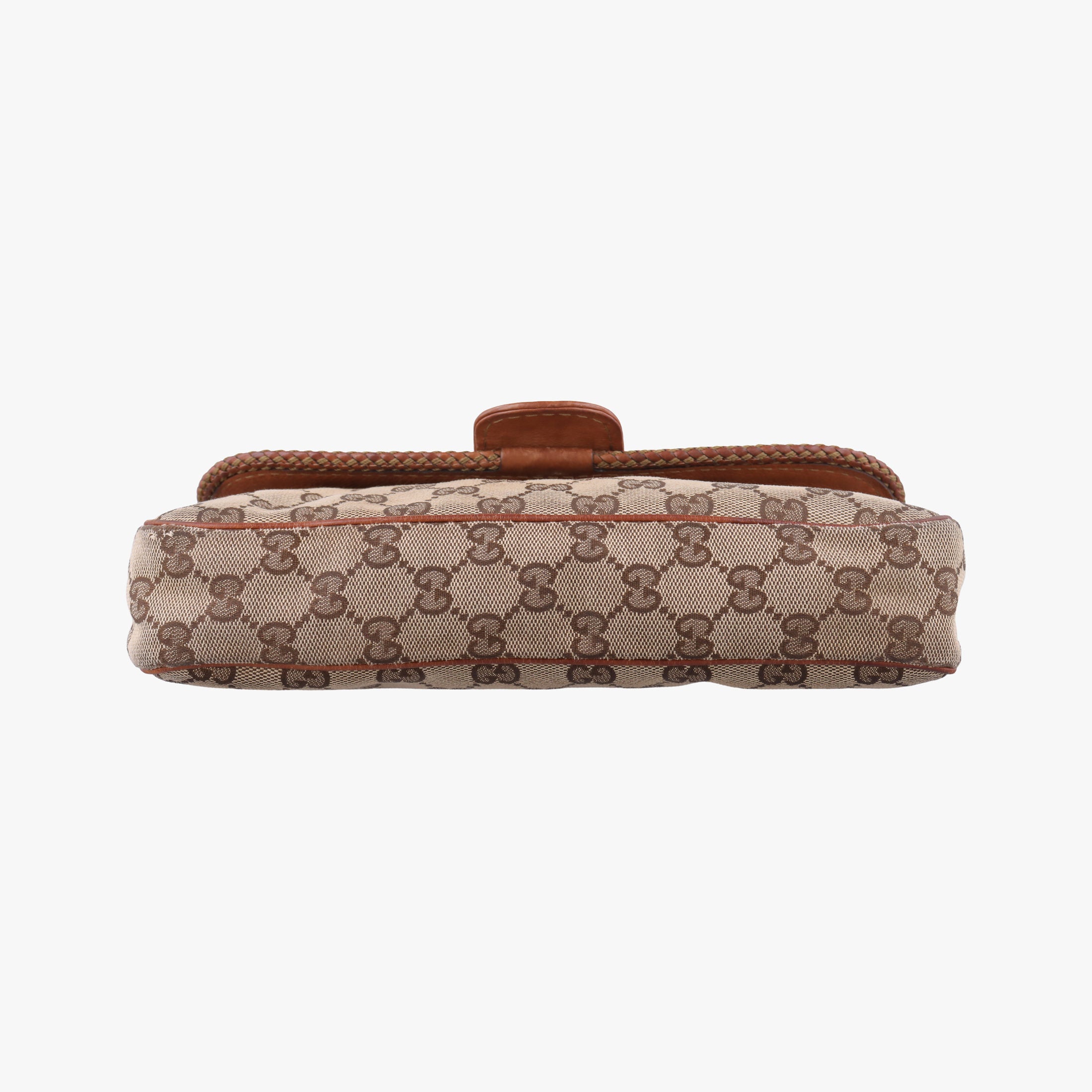 Secondhand Gucci Marrakech Beige × Brown canvas×leather 257032 shoulderbag | stylenewstar
